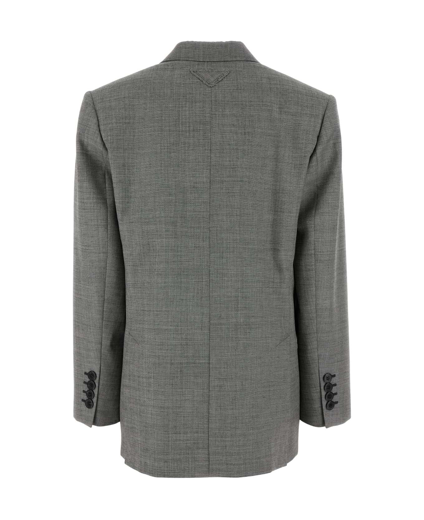 Prada Grey Wool Blazer - ARDESIA
