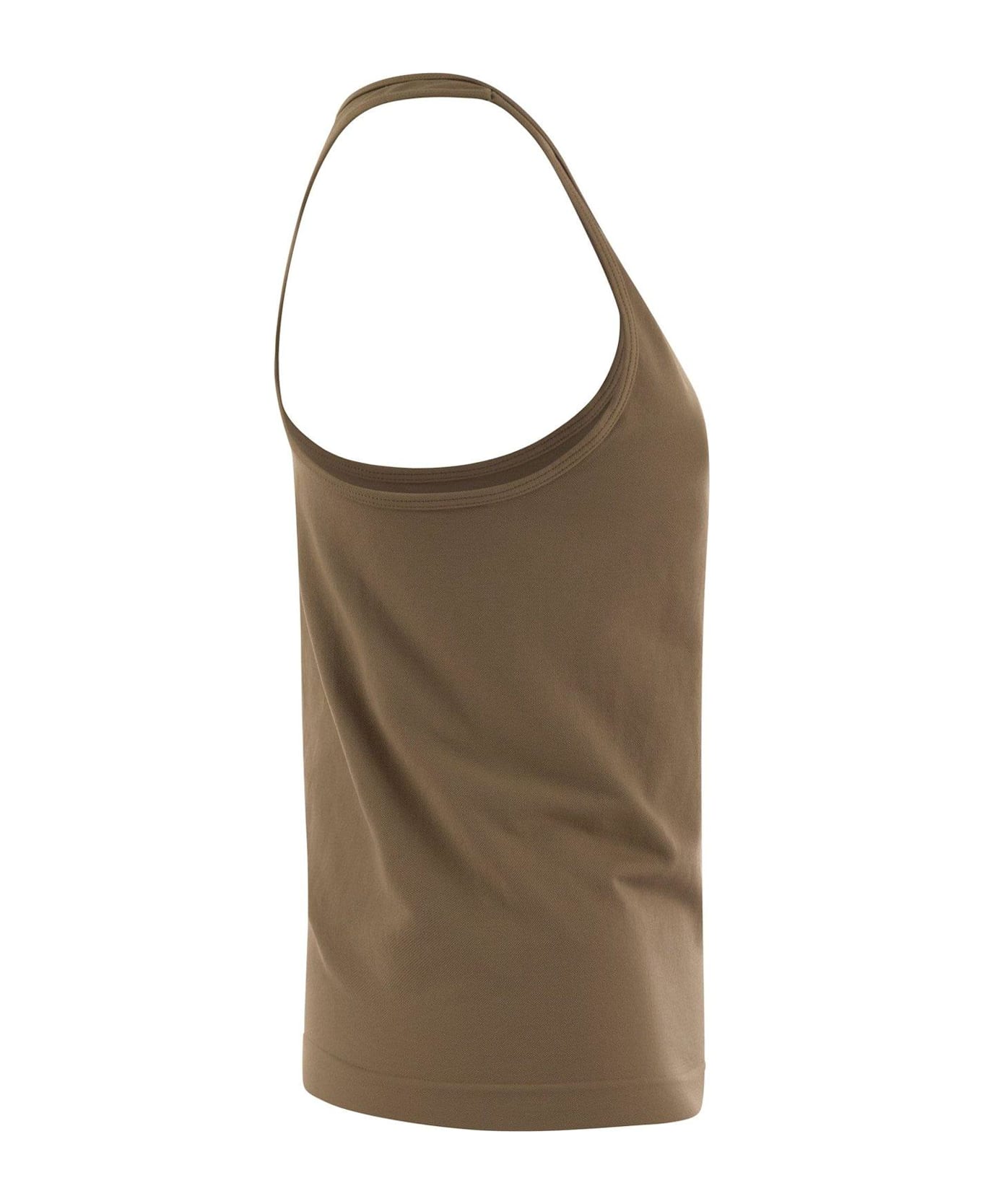 'S Max Mara Logo Detailed Sleeveless Top - Cammello