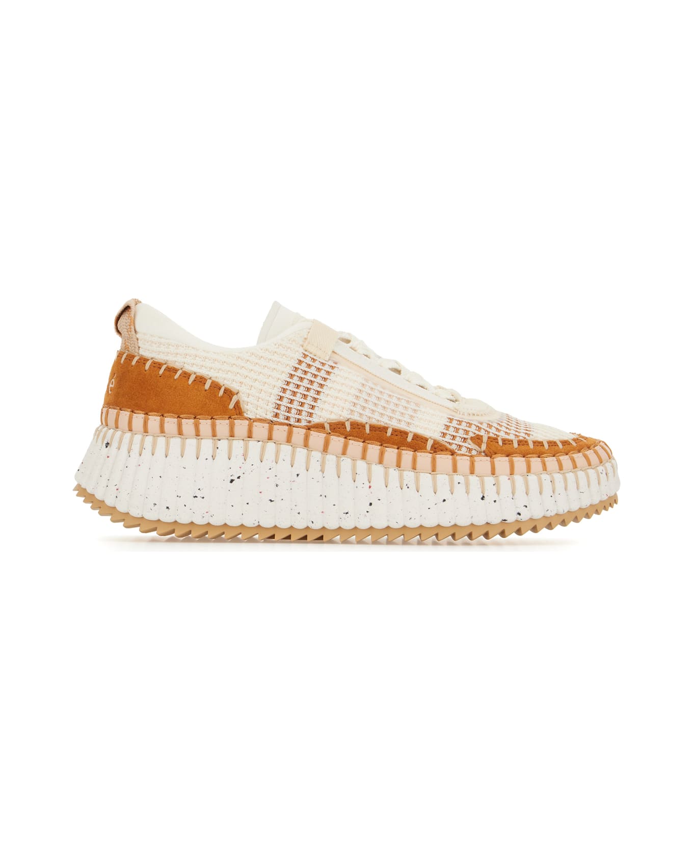 Chloé Multicolor Fabric Nama Sneakers - NATURAL BROWN