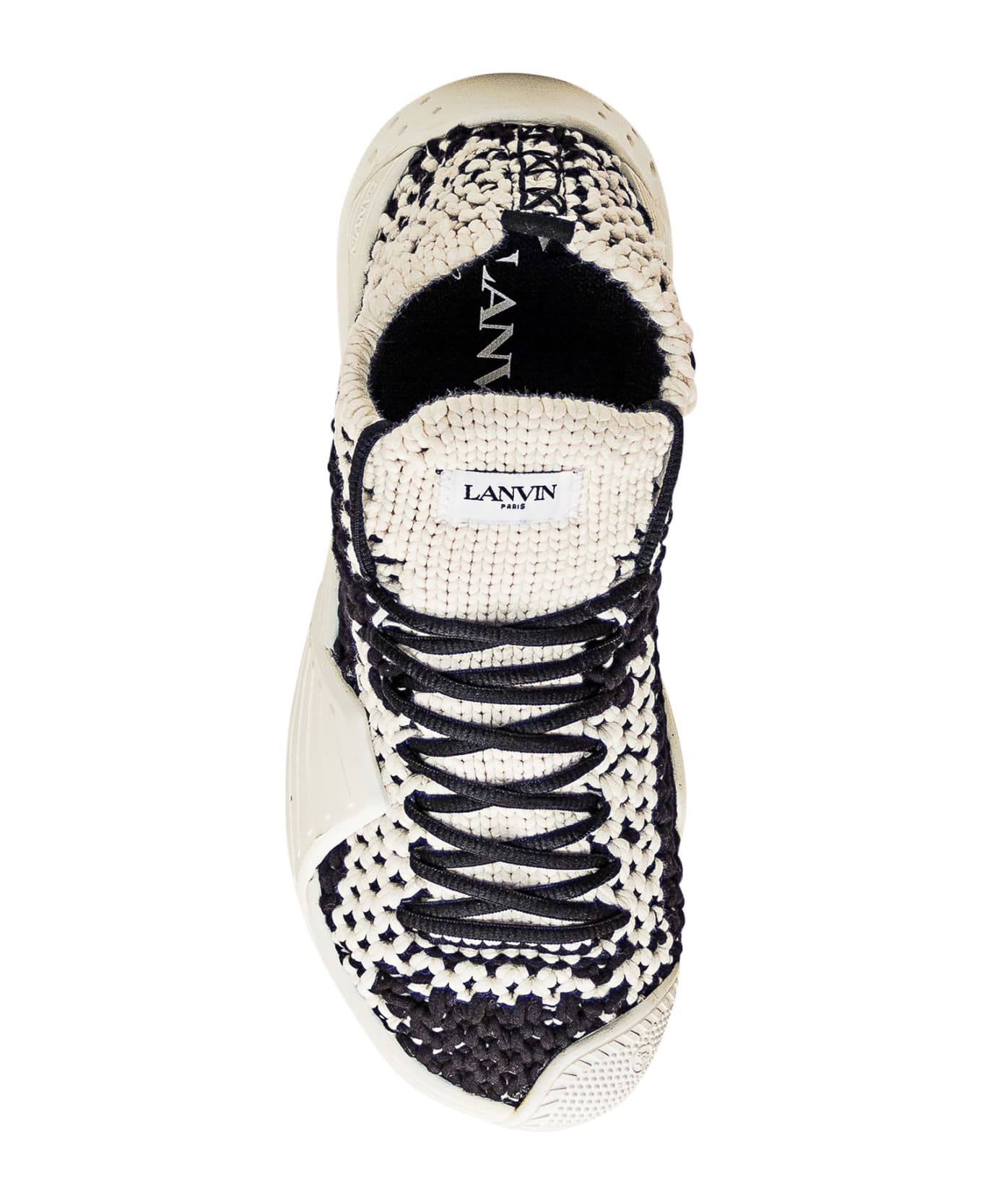 Lanvin Sneaker Flash Knit - ECRU BLACK スニーカー