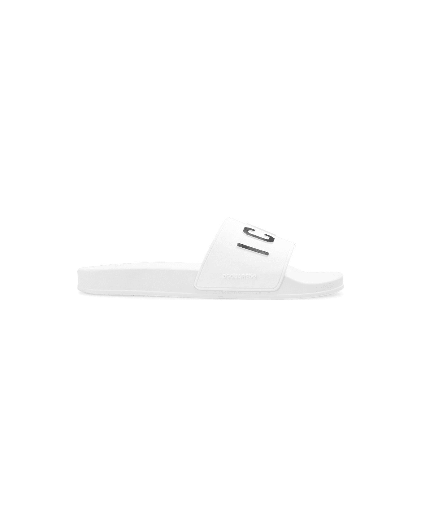 Dsquared2 Rubber Slides - Bianco