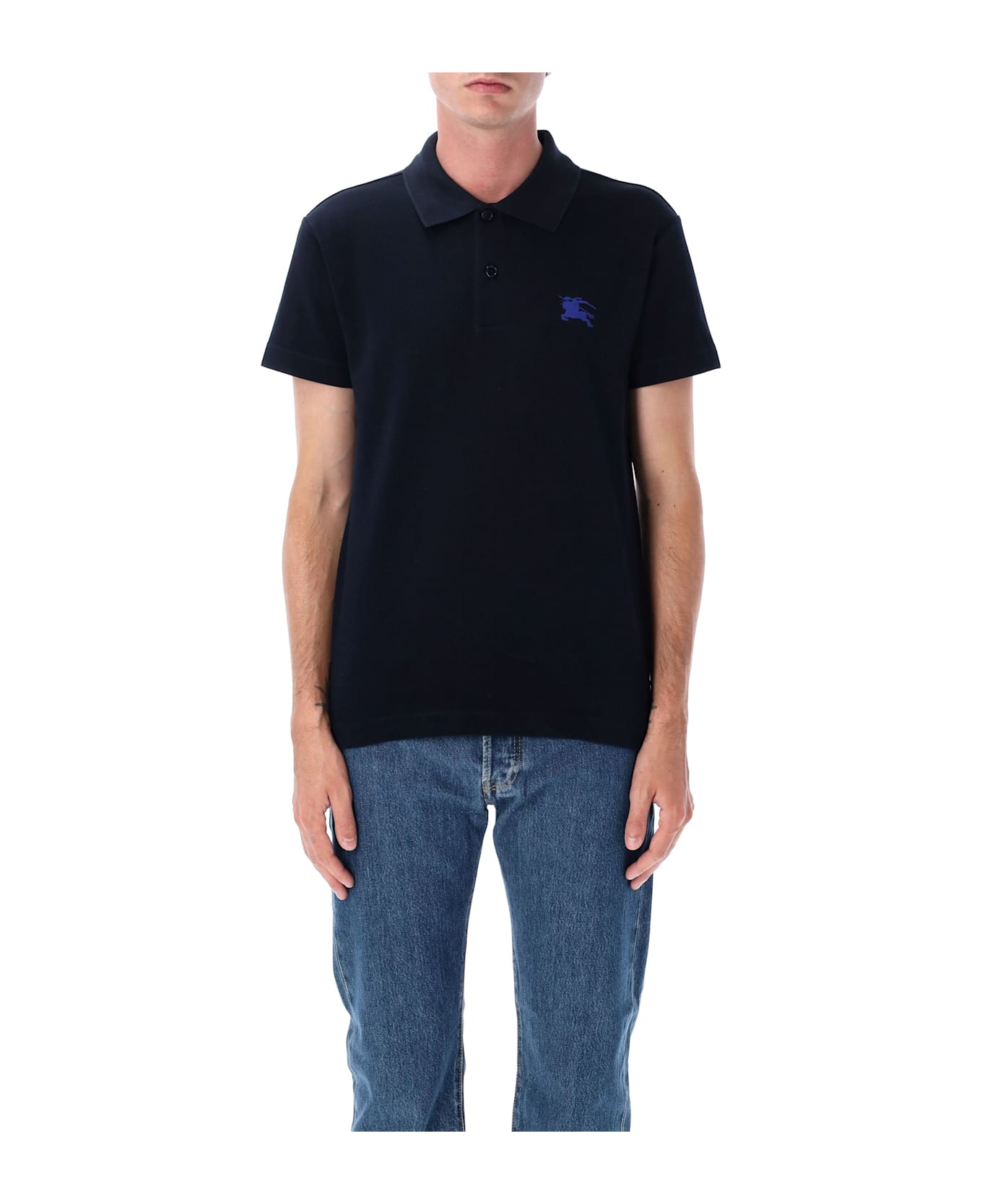 Burberry London Cotton Polo Shirt - NAVY
