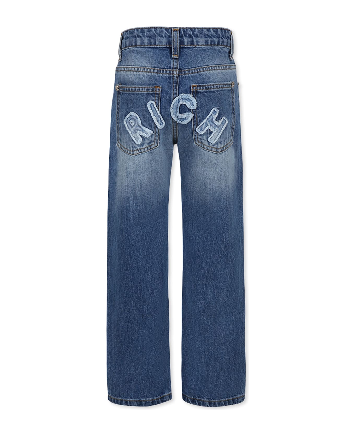 Richmond Denim Jeans For Boy With Logo - Blue