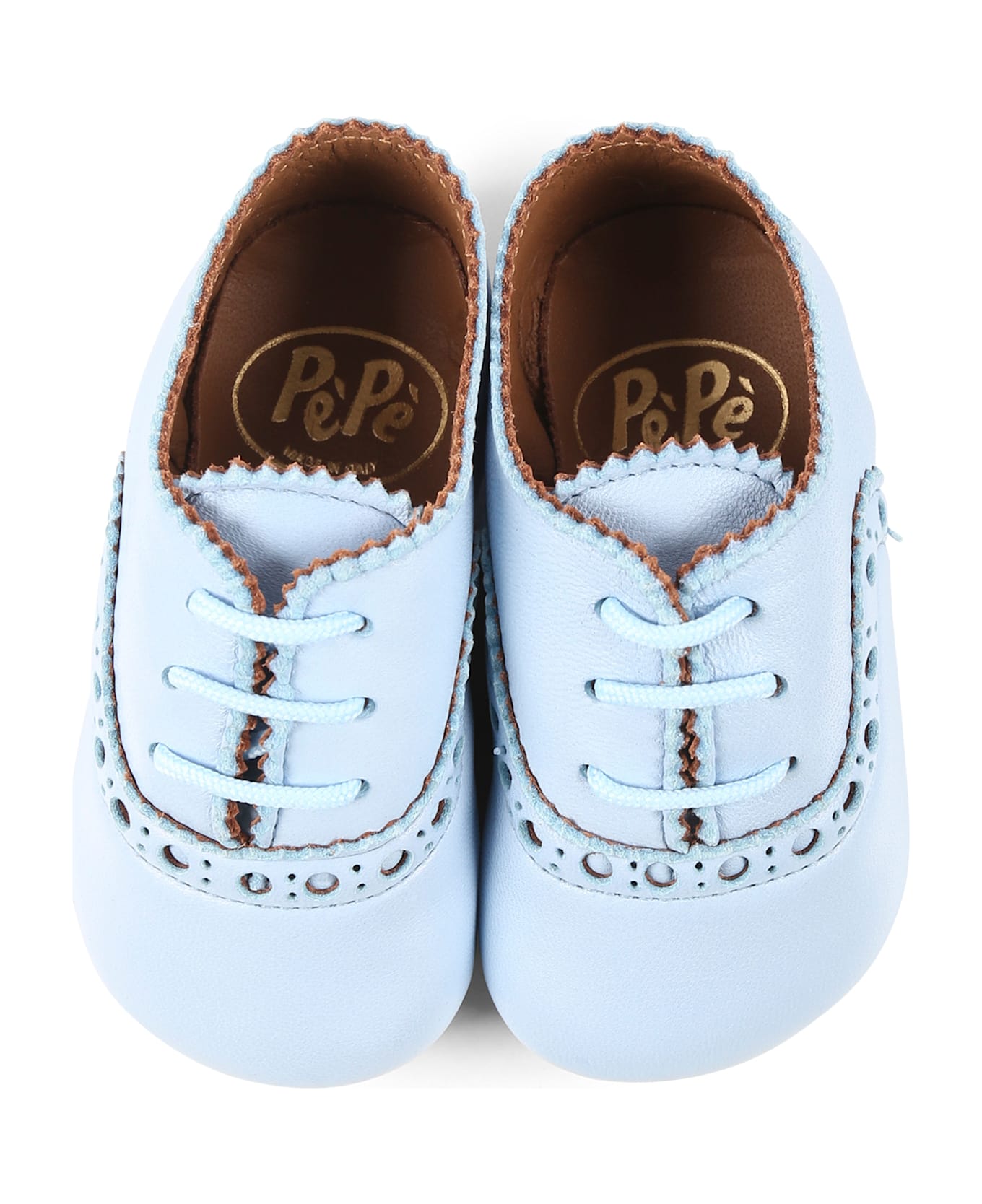 Pèpè Stringate Celesti Per Neonato - Light Blue シューズ