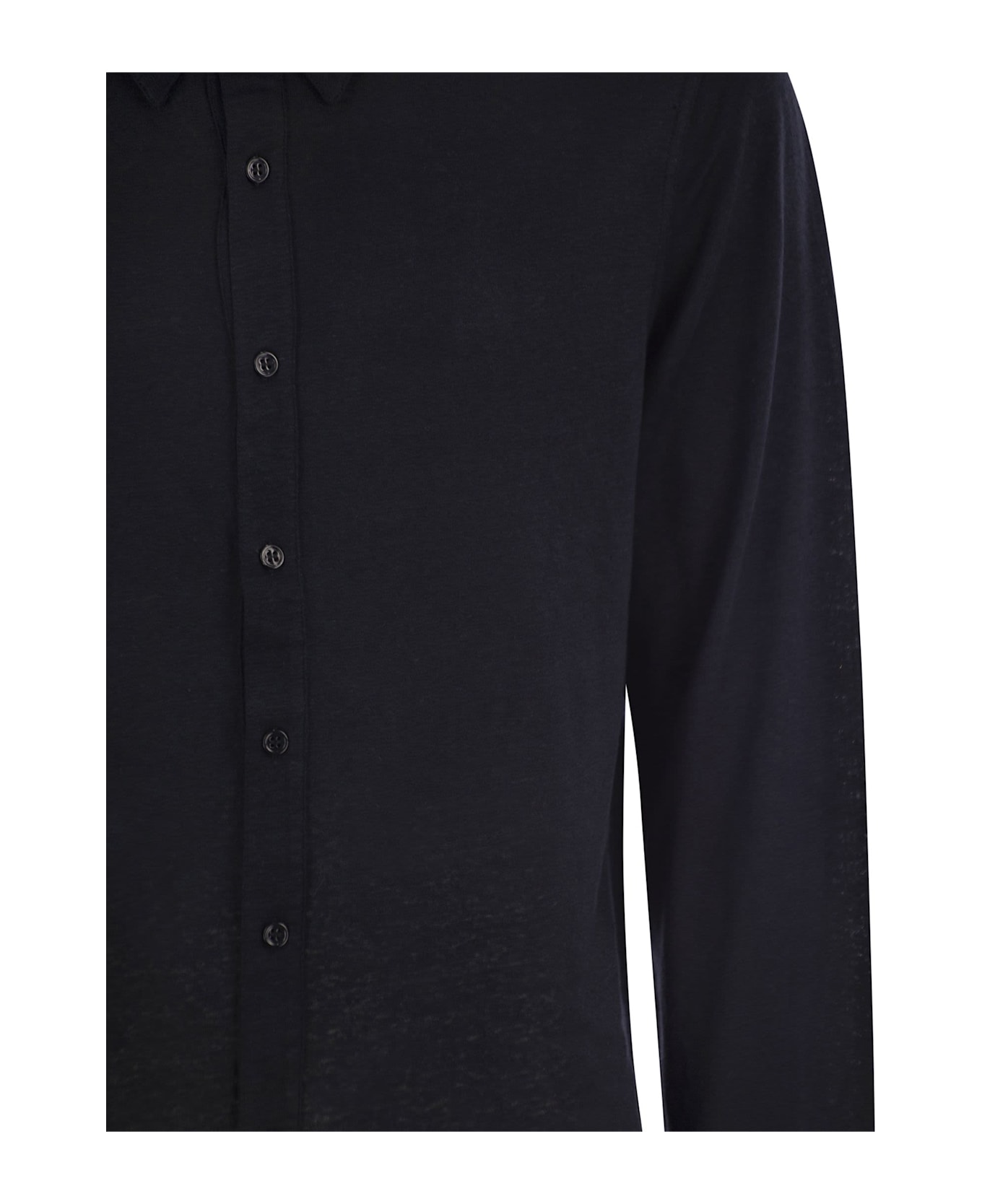 Majestic Filatures Linen Long-sleeved Shirt - Blue