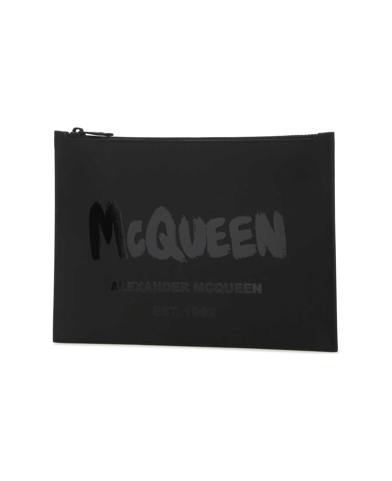 Alexander McQueen Black Leather Clutch - 1000