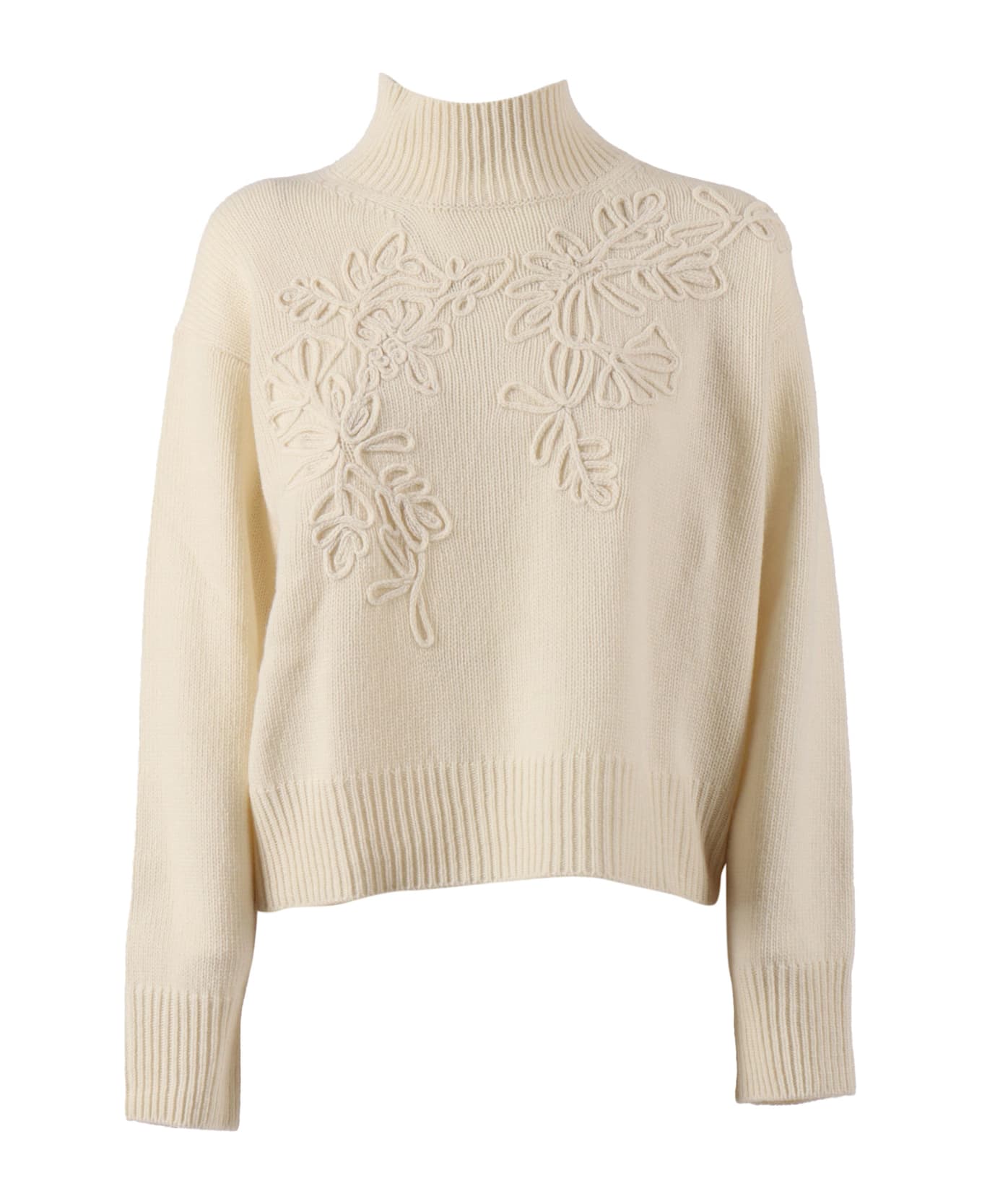 Ermanno Ermanno Scervino High Neck Sweater - BEIGE