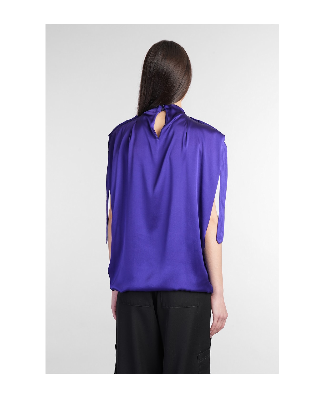 Off-White Topwear In Viola Acetate - Viola