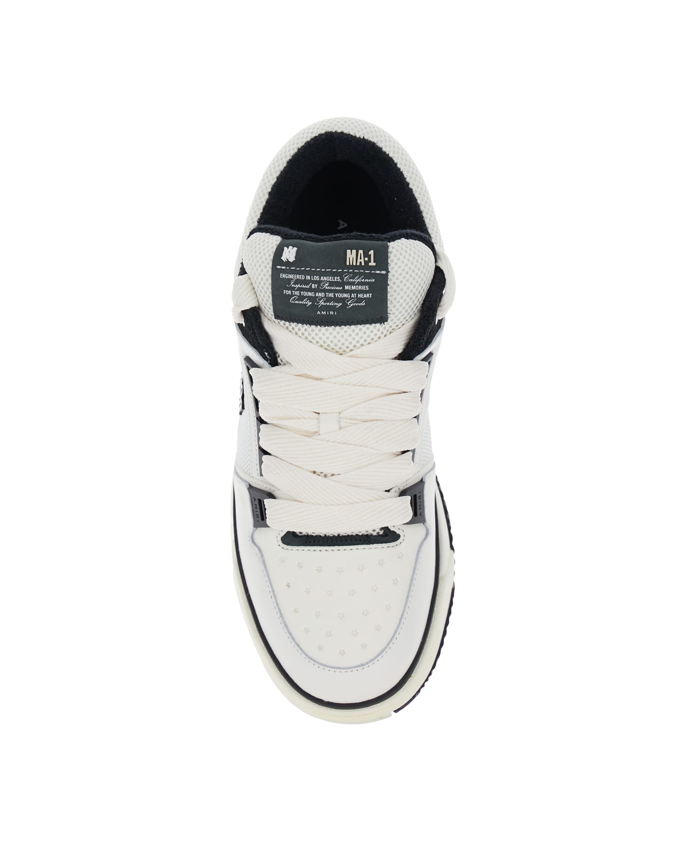 AMIRI サンティー AMIRI White And Black Chunky Sneakers With Logo Detail In