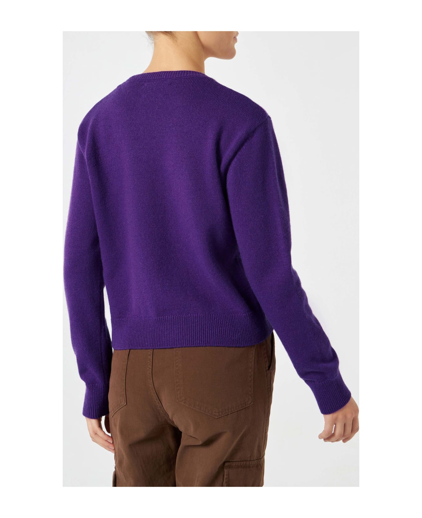 MC2 Saint Barth Woman Purple Cropped Sweater - PURPLE