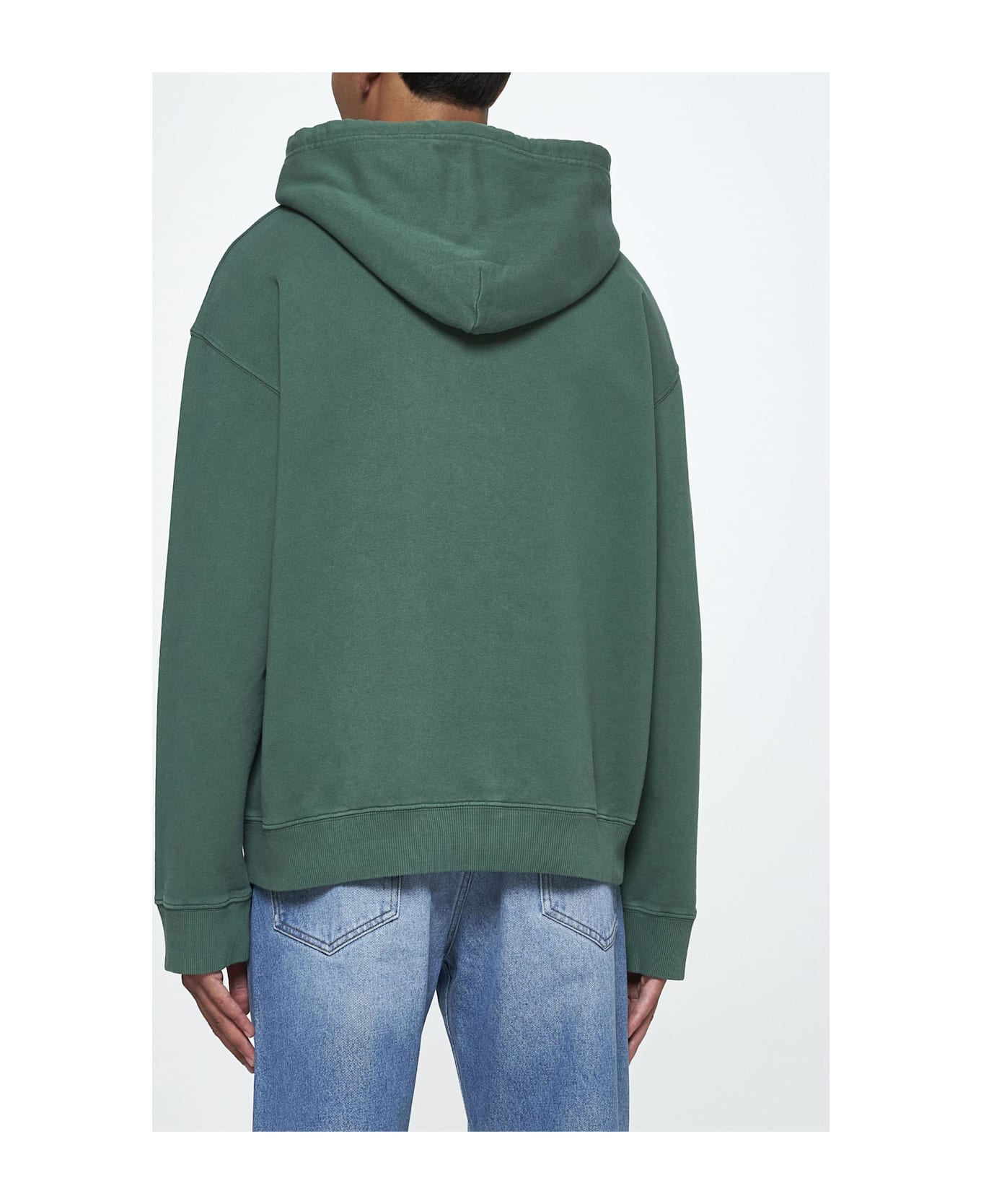 MM6 Maison Margiela Logo Cotton Hoodie - Green