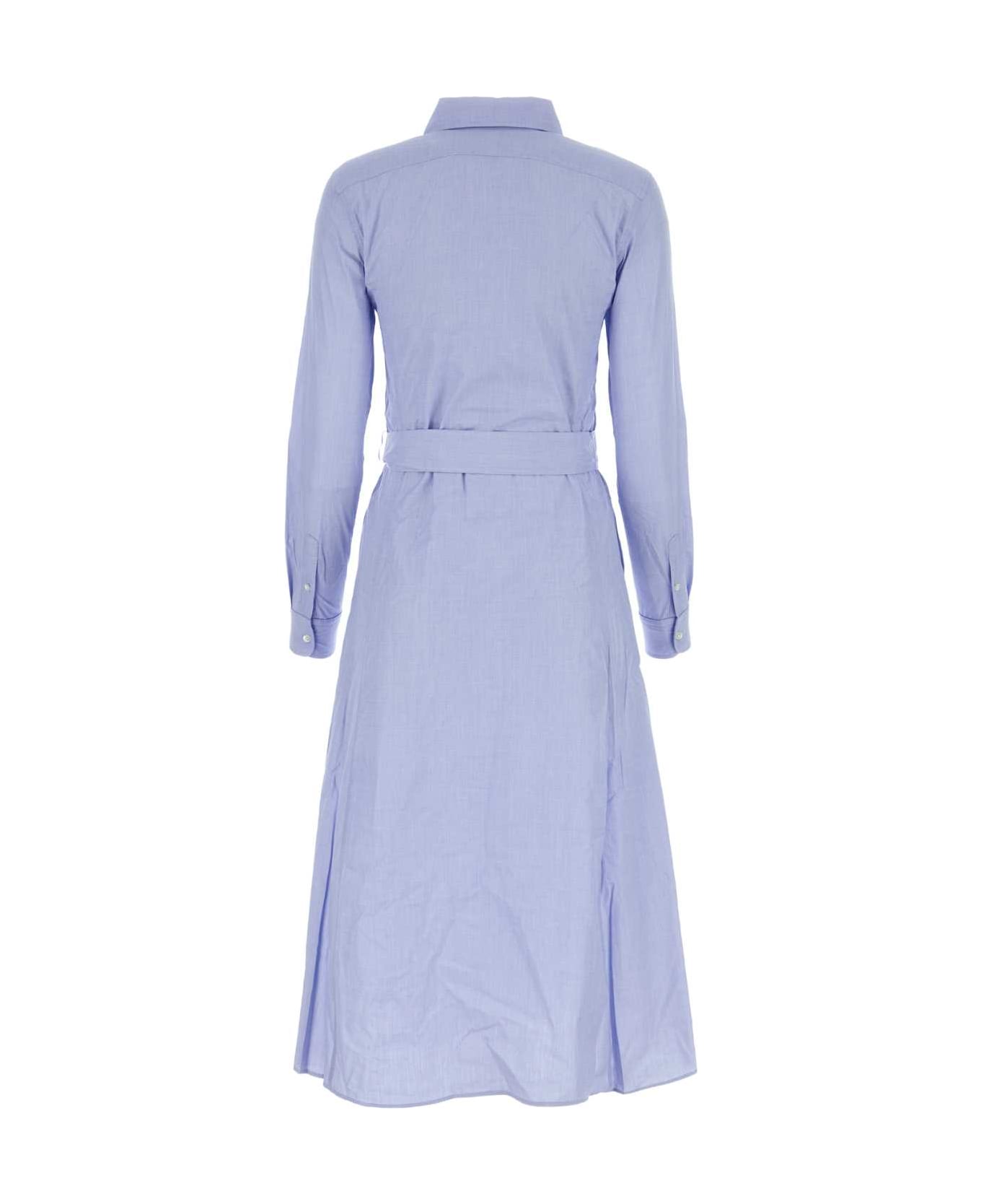 Polo Ralph Lauren Cerulean Blue Poplin Shirt Dress - CLASSICMEDIUMBLUE