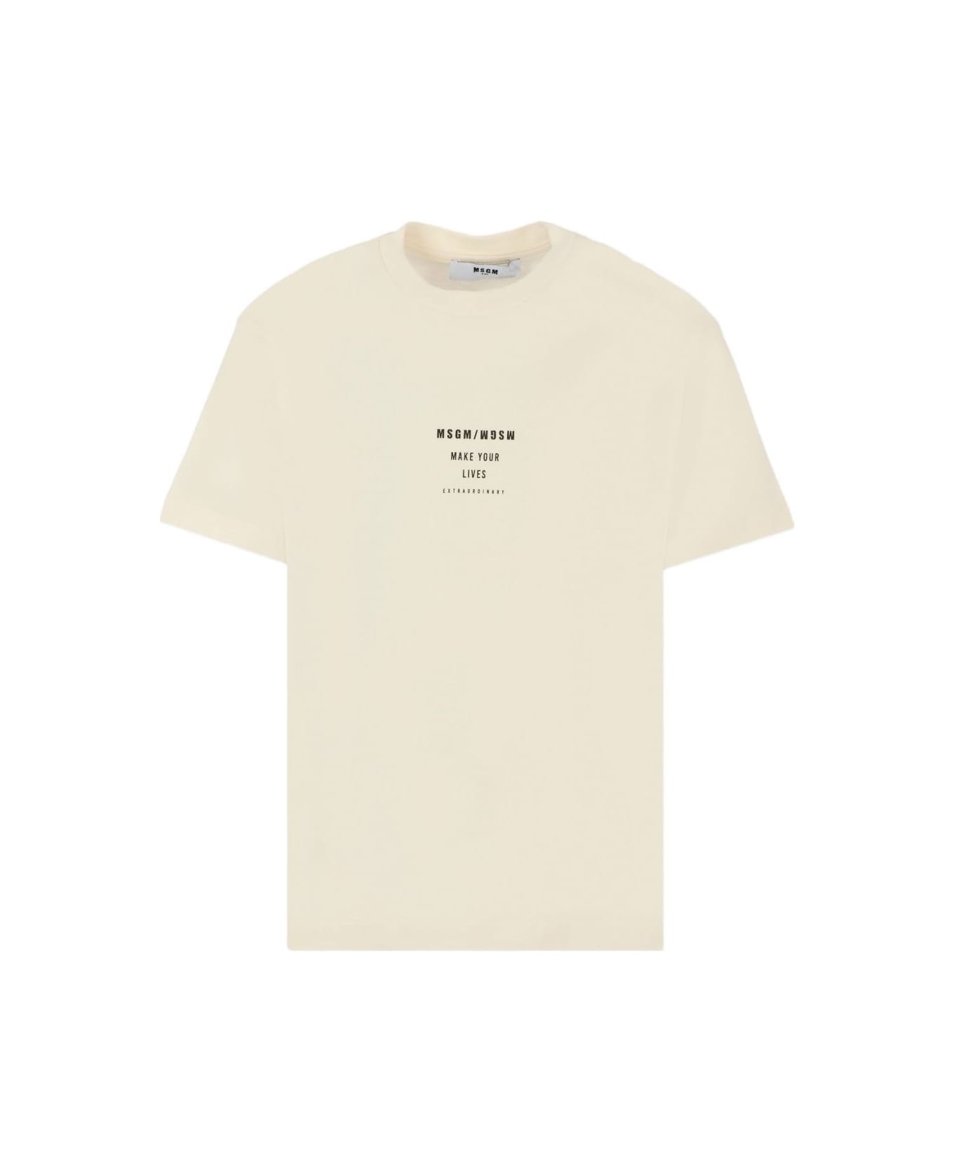MSGM Kids Printed T-shirt - White