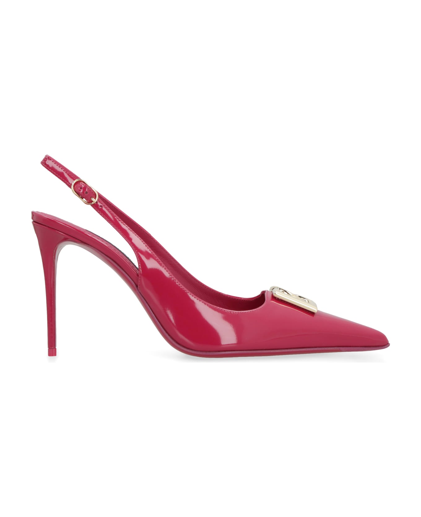 Dolce & Gabbana Leather Slingback Pumps - Cyclamen