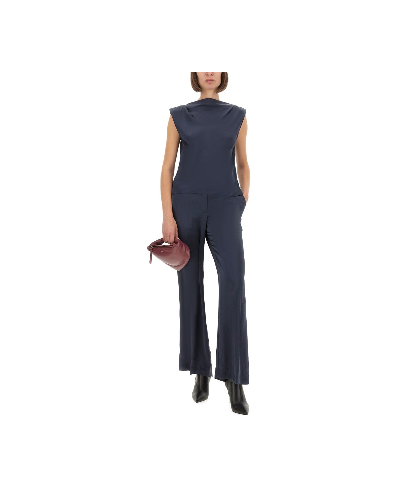 Theory Satin Pants - BLUE