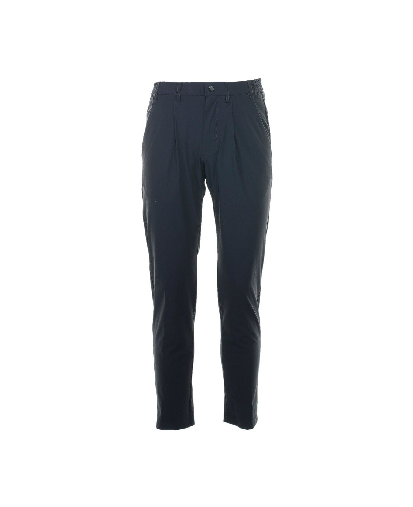 People Of Shibuya Pleat Detailed Slim Fit Pants - Navy Blue