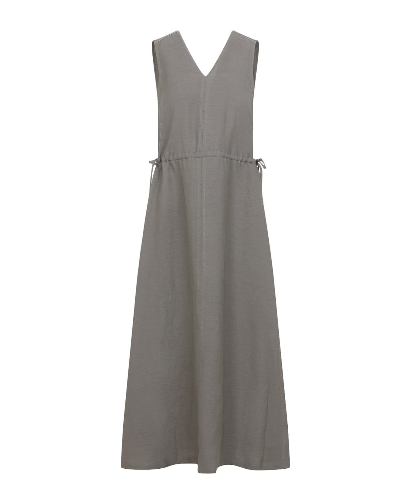 Peserico Twill Midi Dress - Marrone Argilla