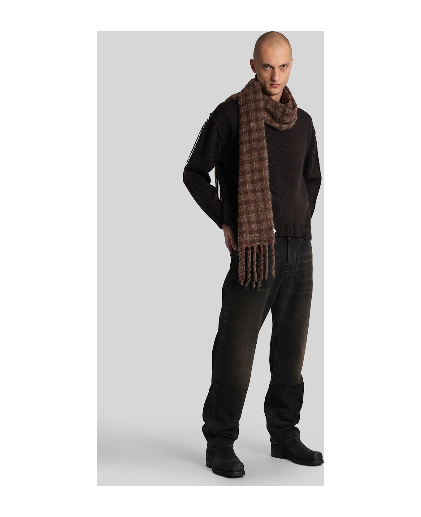 Paura Mercurio Jeans In Black Denim - black