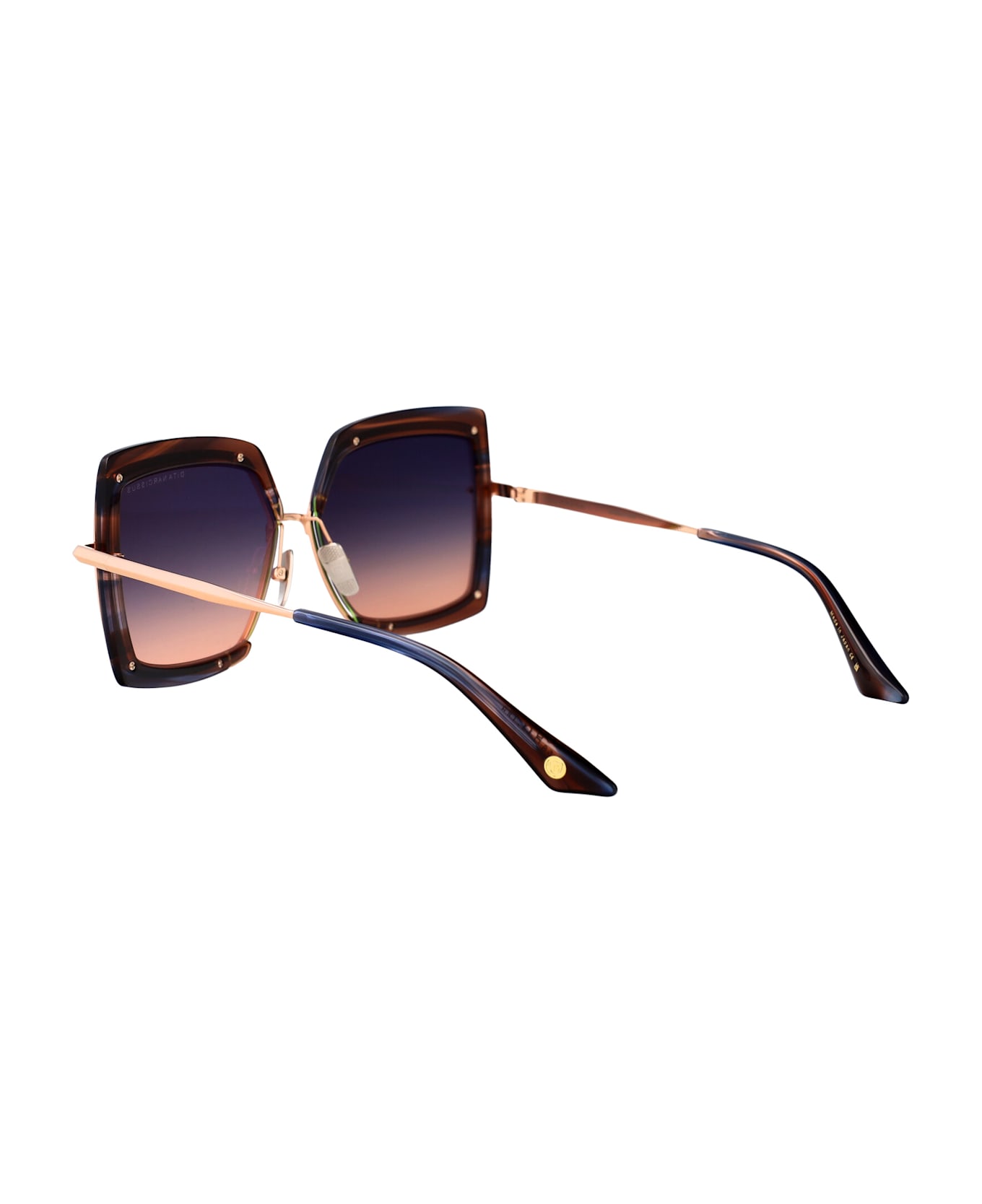 Dita Narcissus Sunglasses - San Ono Swirl - Rose Gold w/ Grey to Peach Gradient