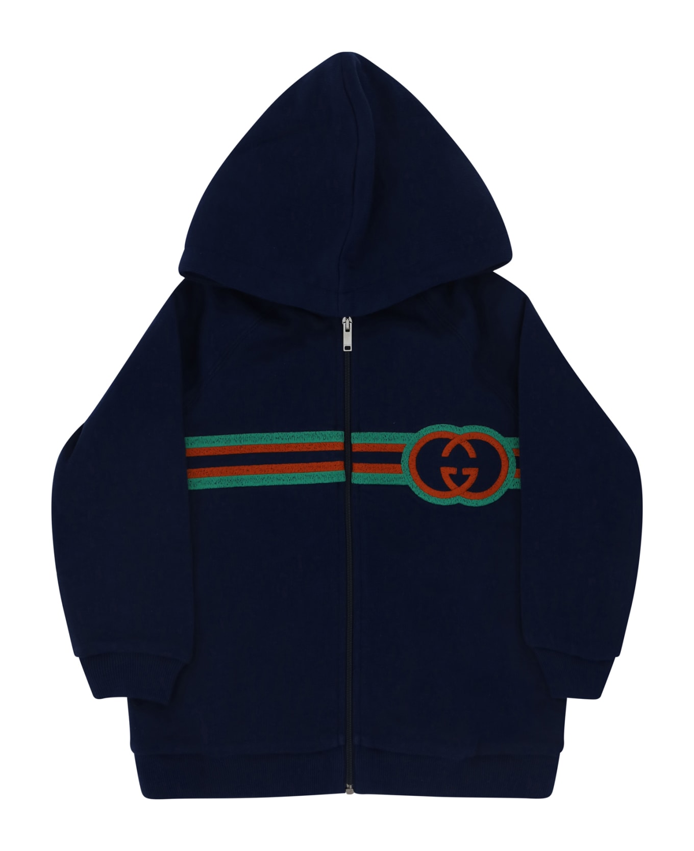Gucci Hoodie For Boy - Prussian Blue