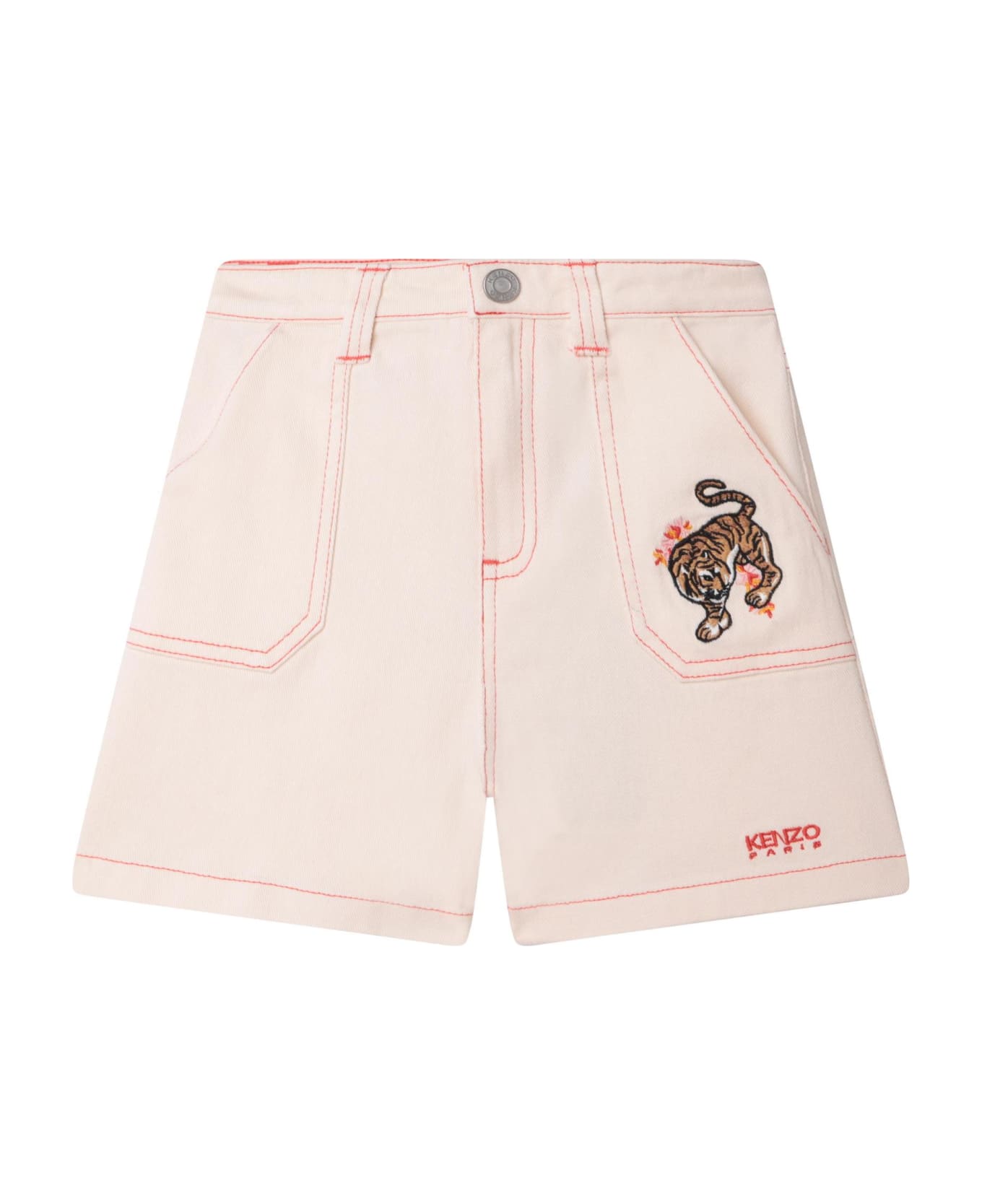 Kenzo Kids Shorts With Embroidery - Pink