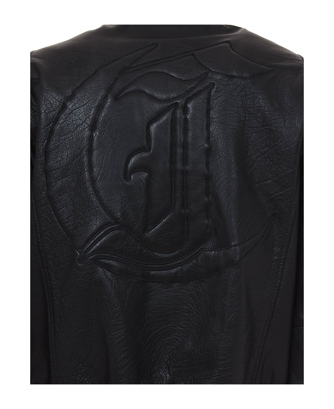 Roberto Cavalli Black Leather Just Cavalli Jacket - Black