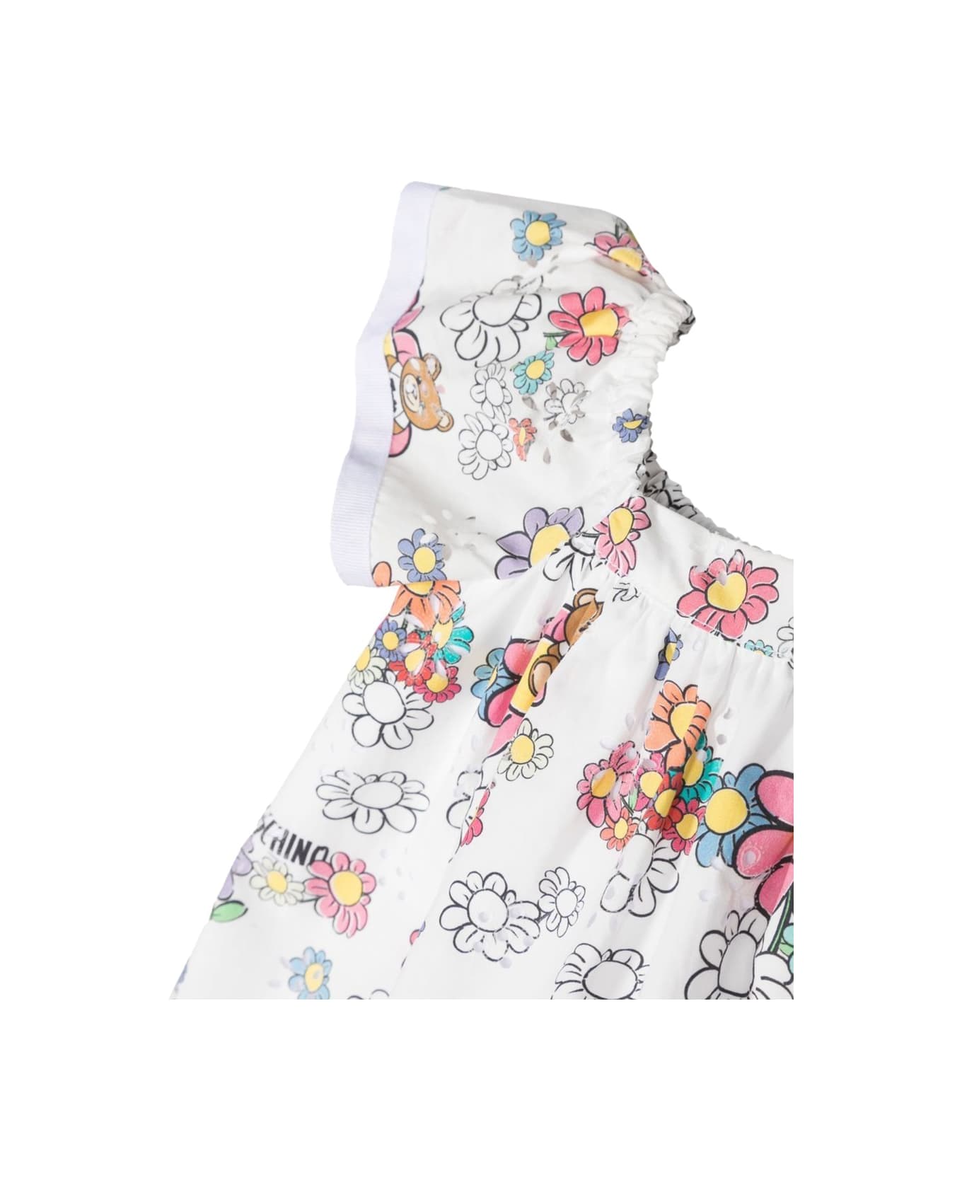 Moschino Toy Flowers Dress - WHITE