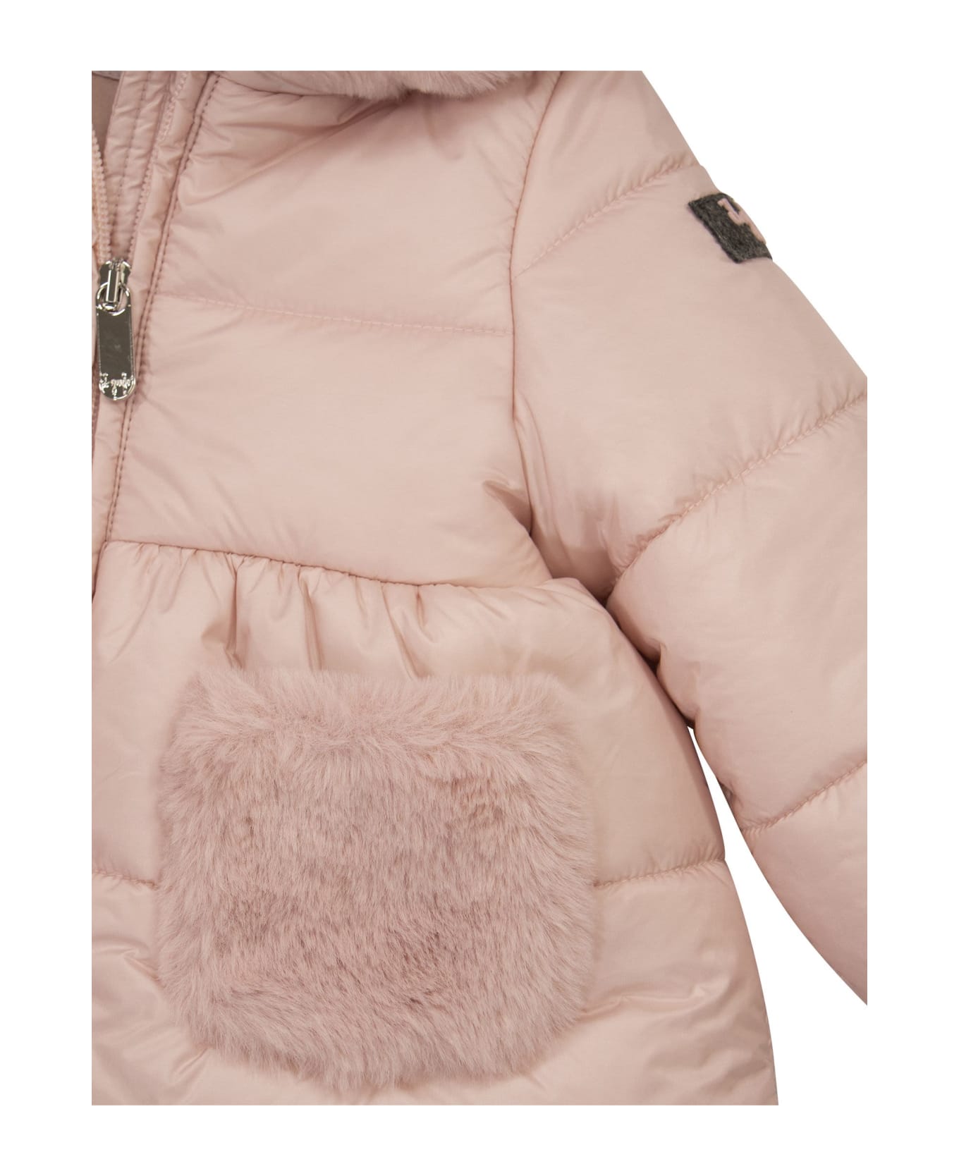 Il Gufo Long Jacket With Hood And Pompom - Pink コート＆ジャケット