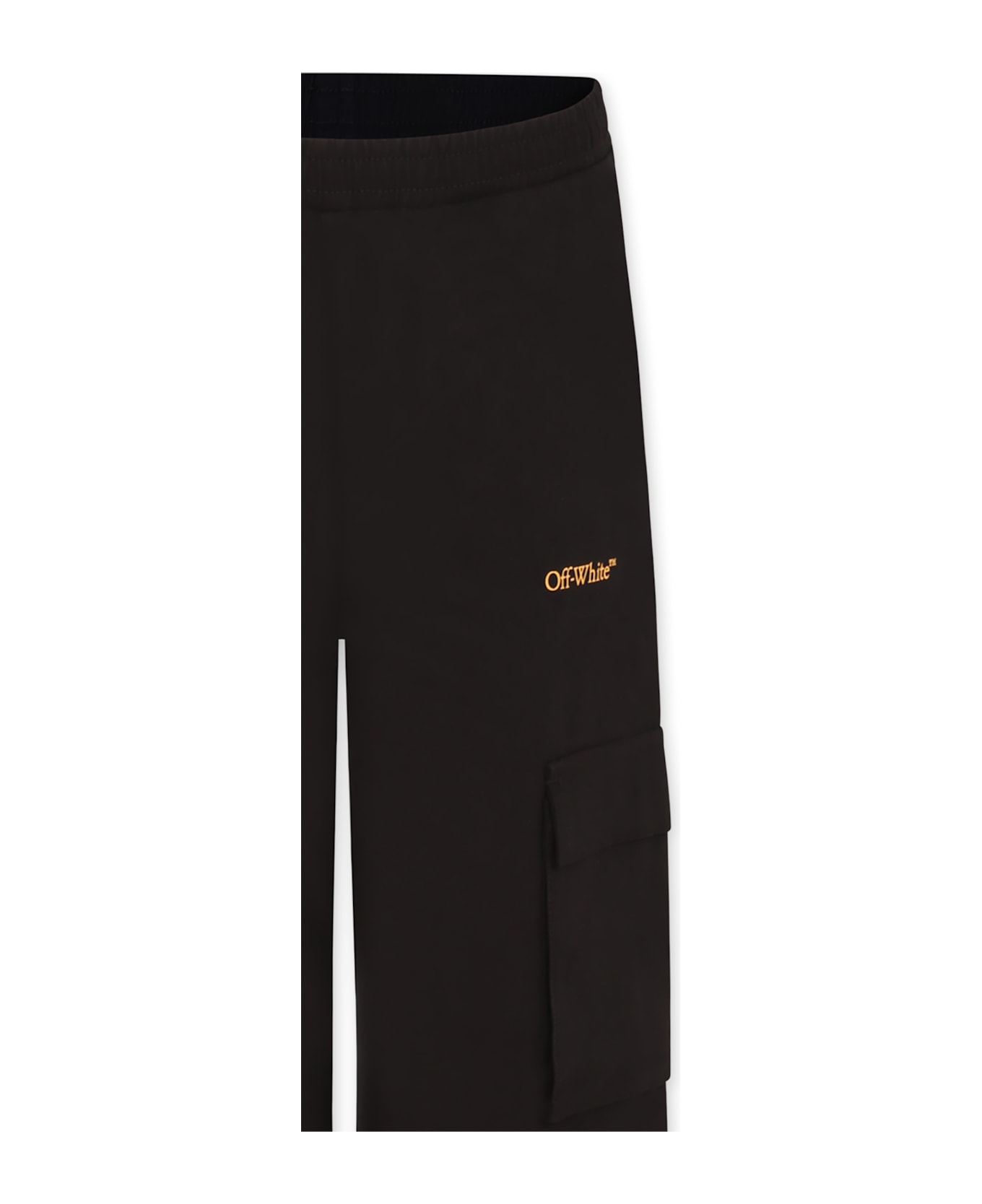 Off-White Black Trousers For Boy With Arrows - Black