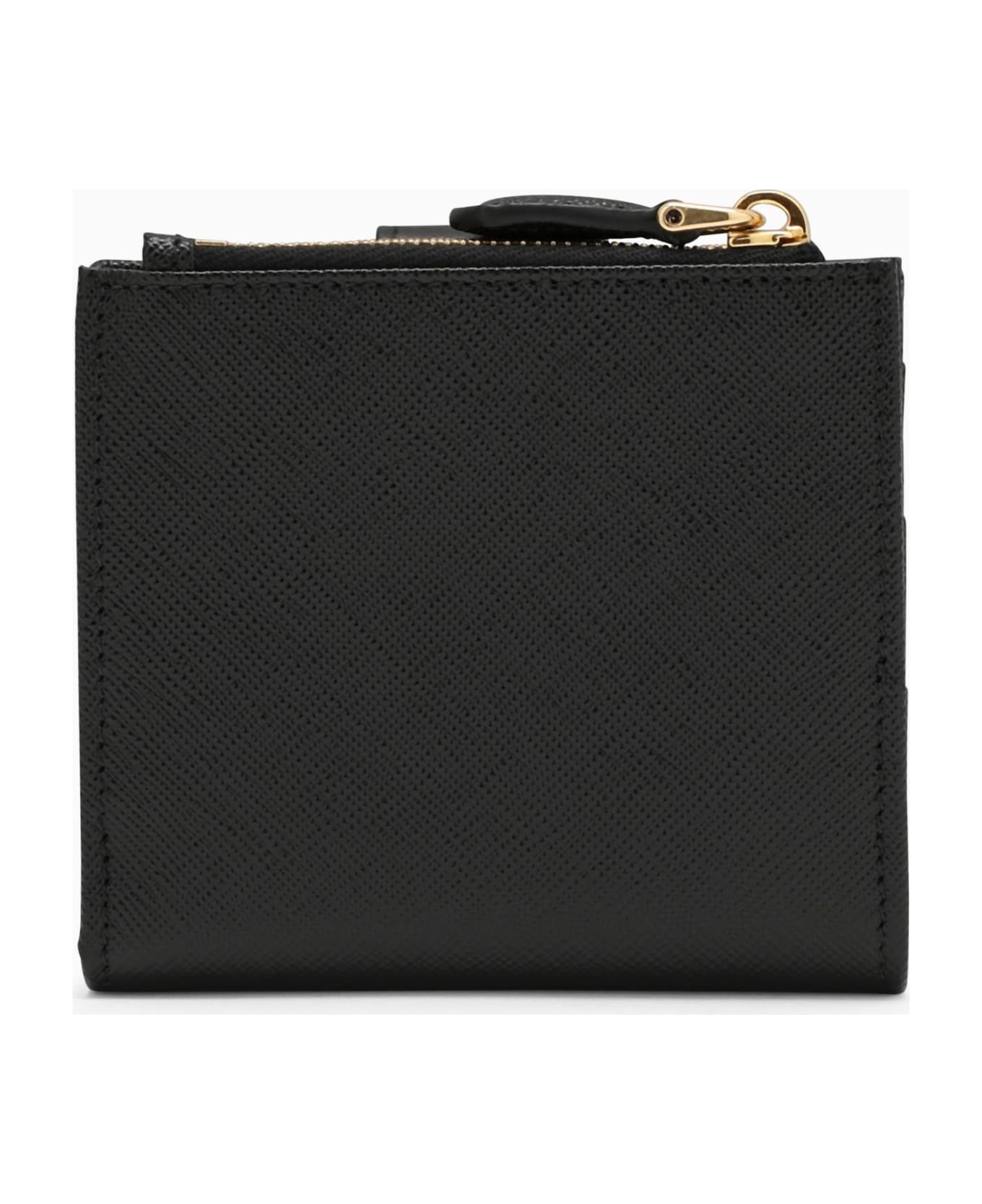 Prada Small Black Wallet In Saffiano - F0002