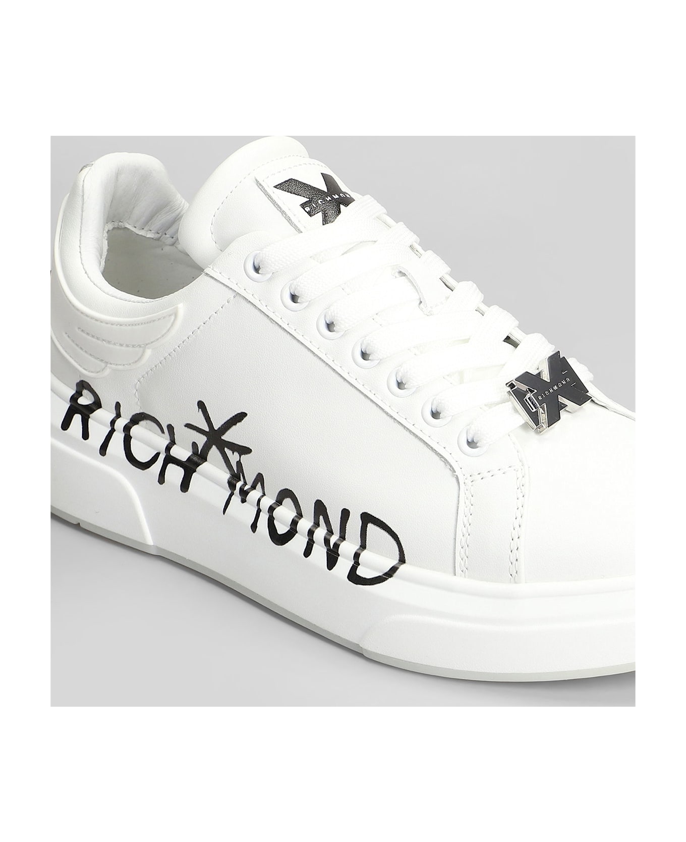 John Richmond Sneakers In White Leather - white