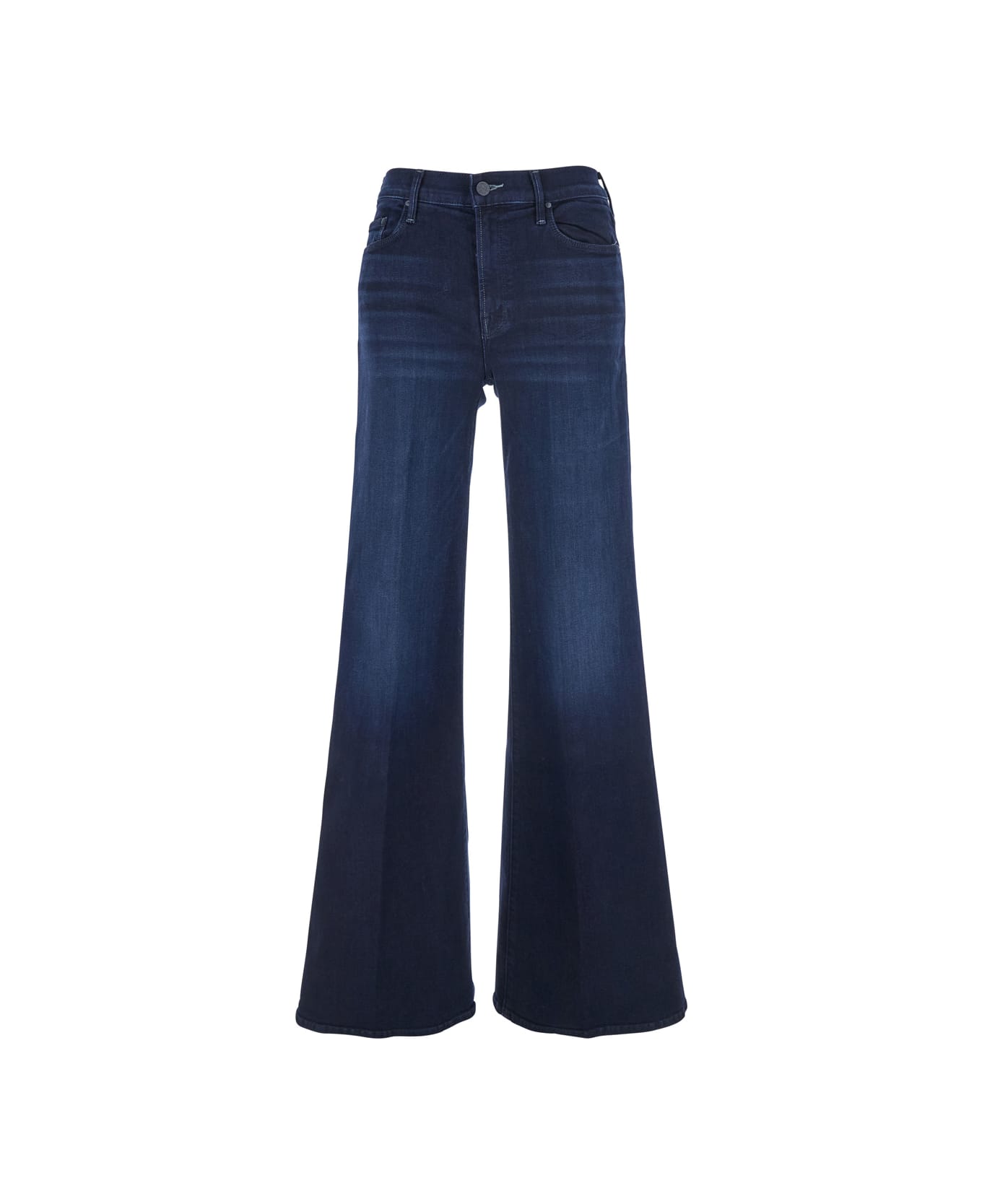 Mother 
the Twister Sneak
 Blue Jeans With Belt Loops And Wide Leg In Denim Woman - Blu