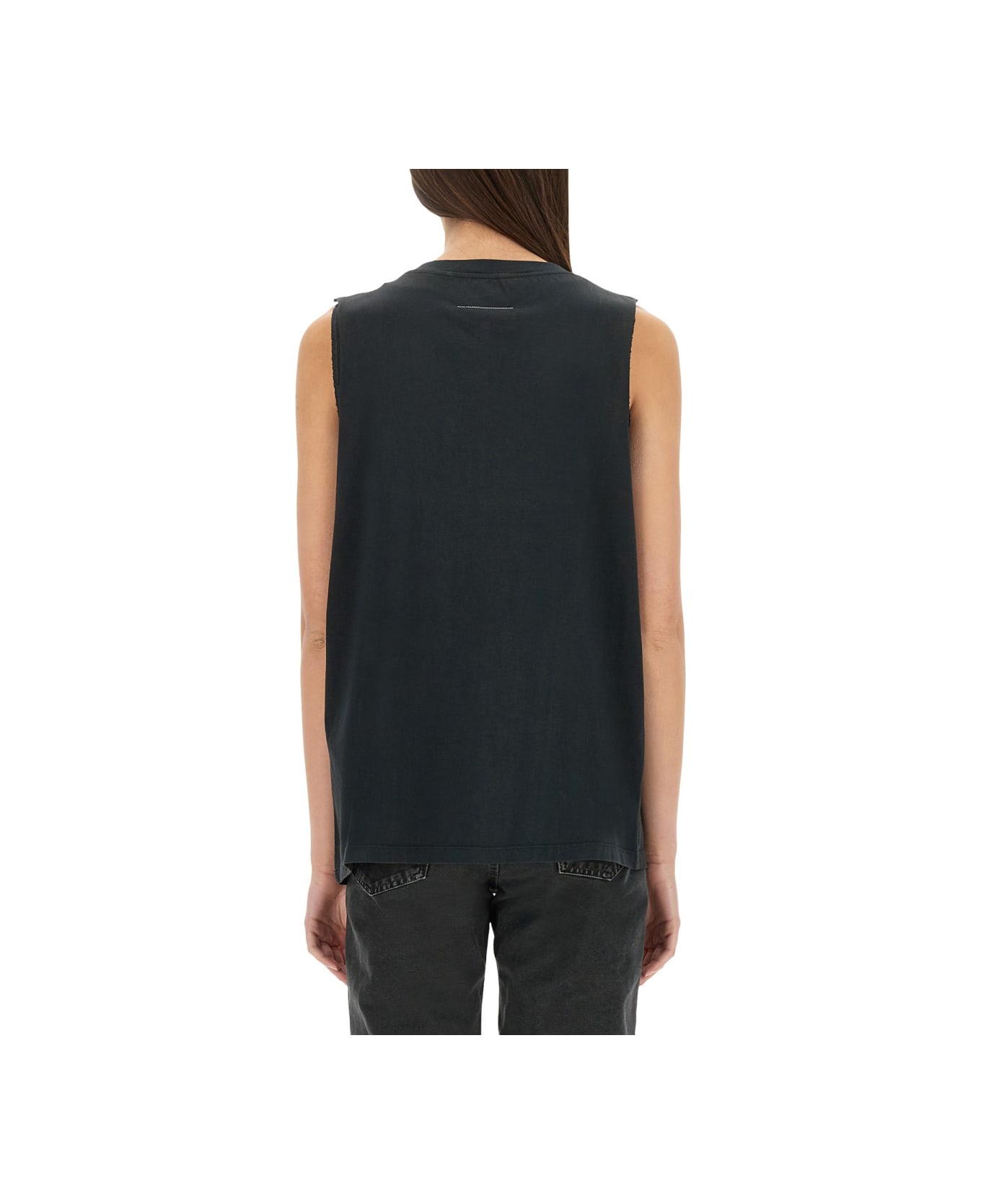 MM6 Maison Margiela Vests With Logo - BLACK