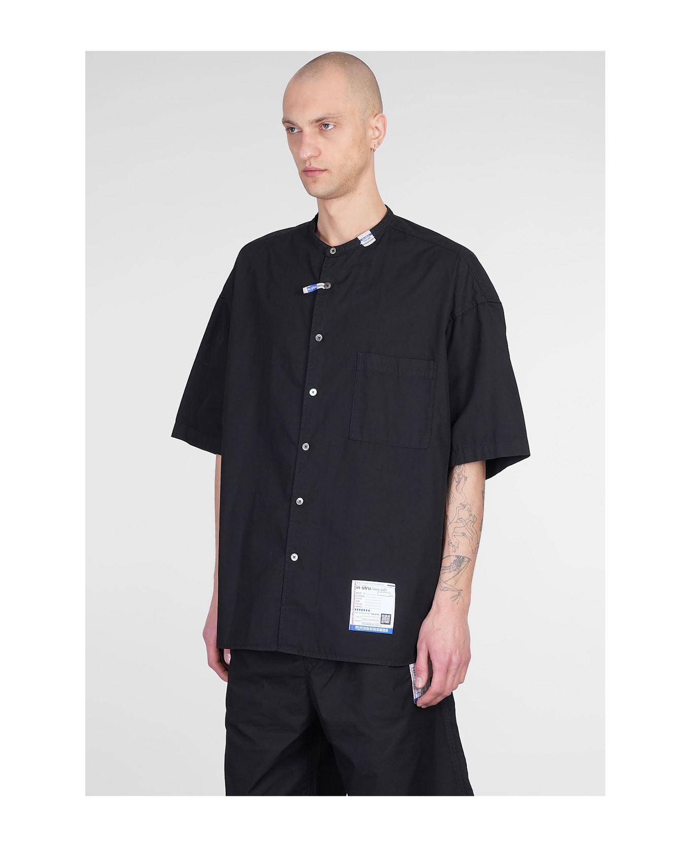 Mihara Yasuhiro Shirt In Black Cotton - black