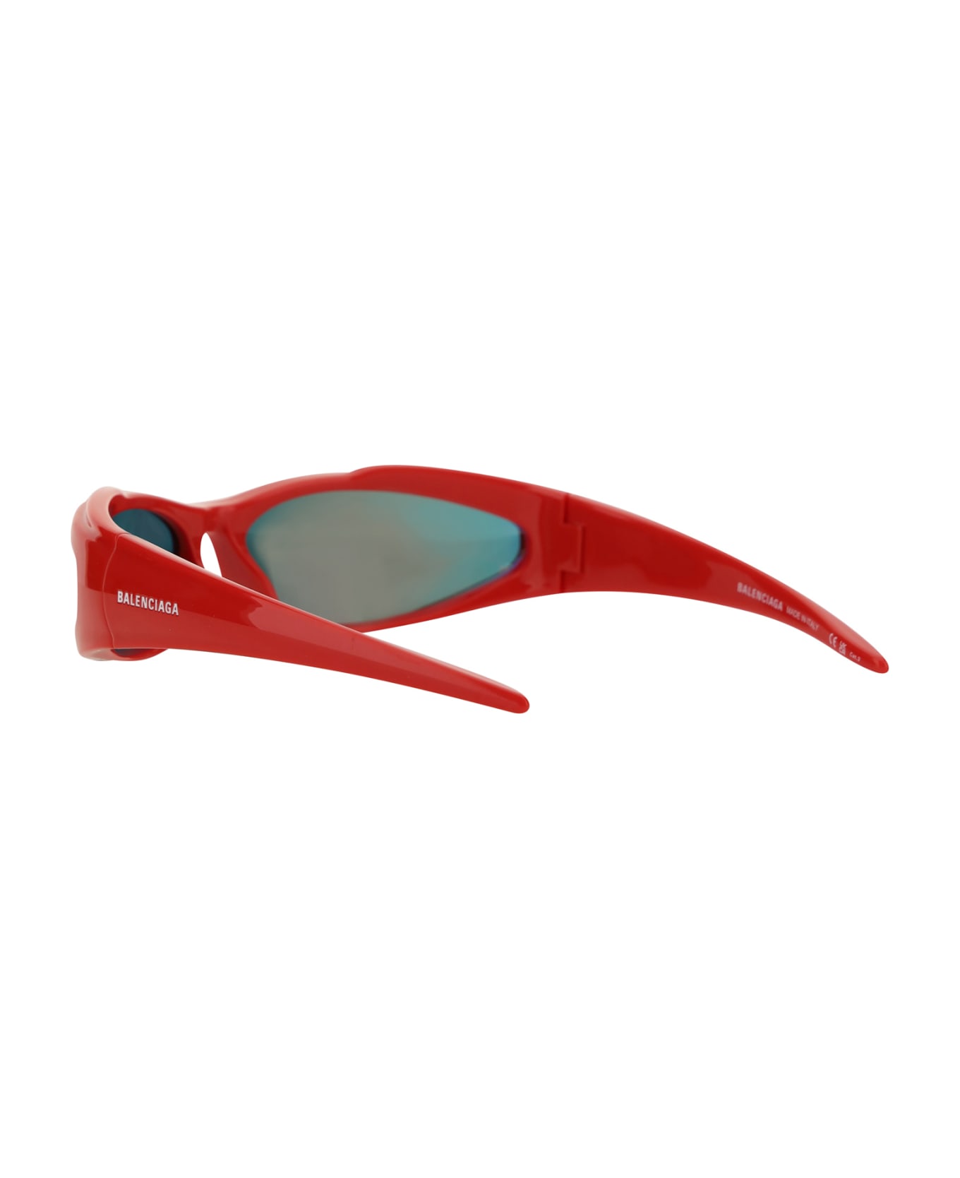 Balenciaga Eyewear Reverse Xpander Rectangle Sunglasses - Red/mirrorred