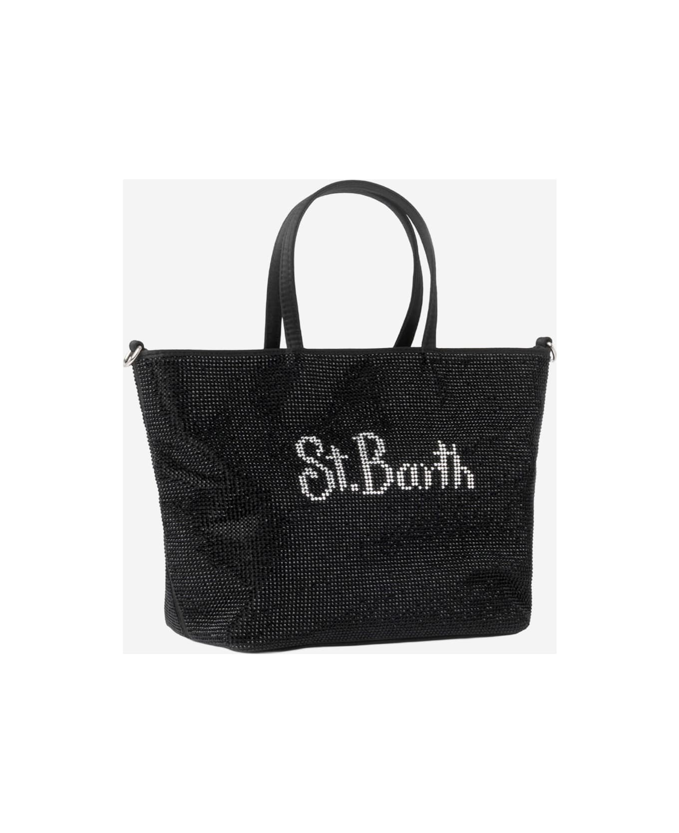 MC2 Saint Barth Mini Vanity Bag With Logo - Black