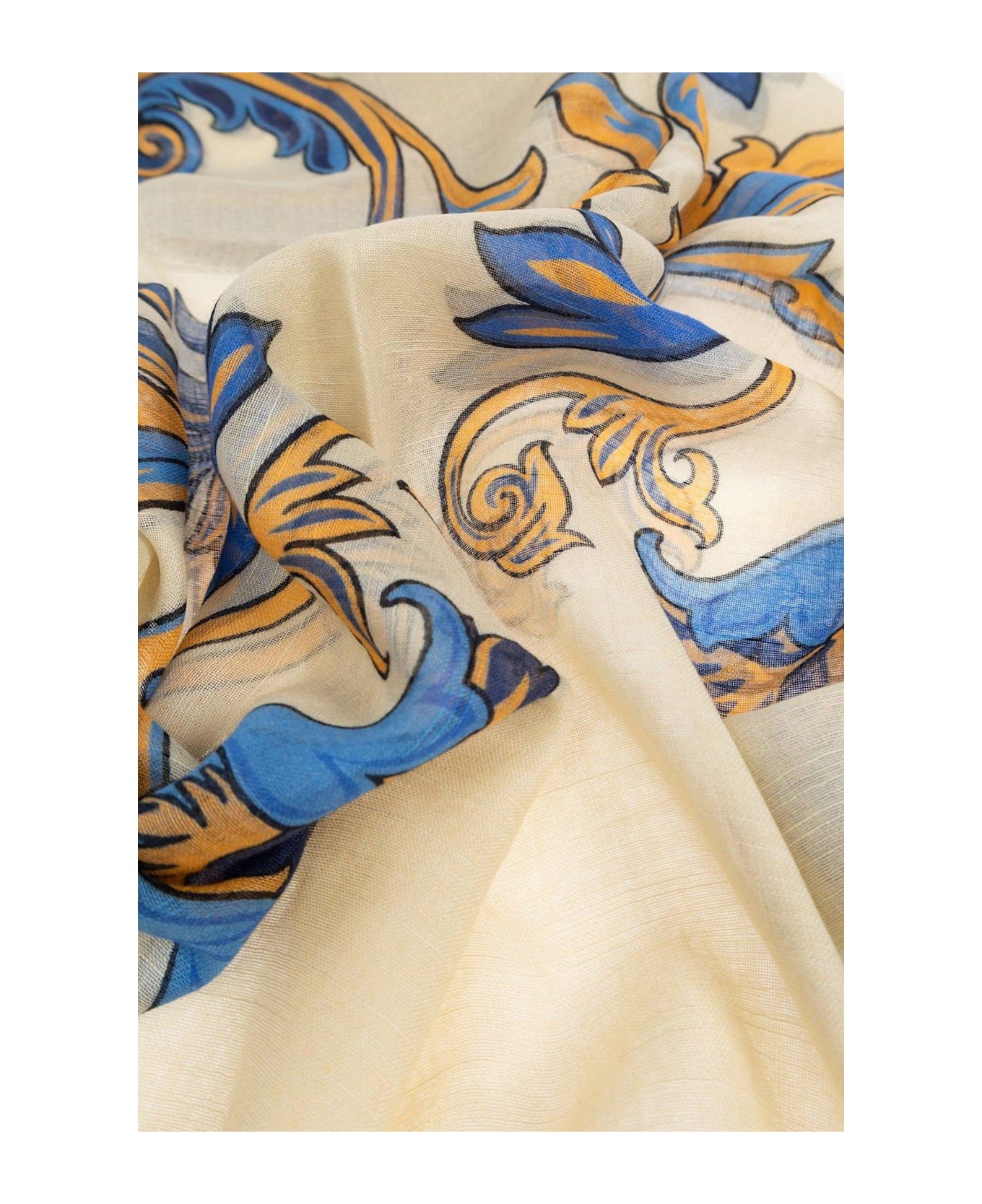 Etro Floral Printed Scarf - Beige
