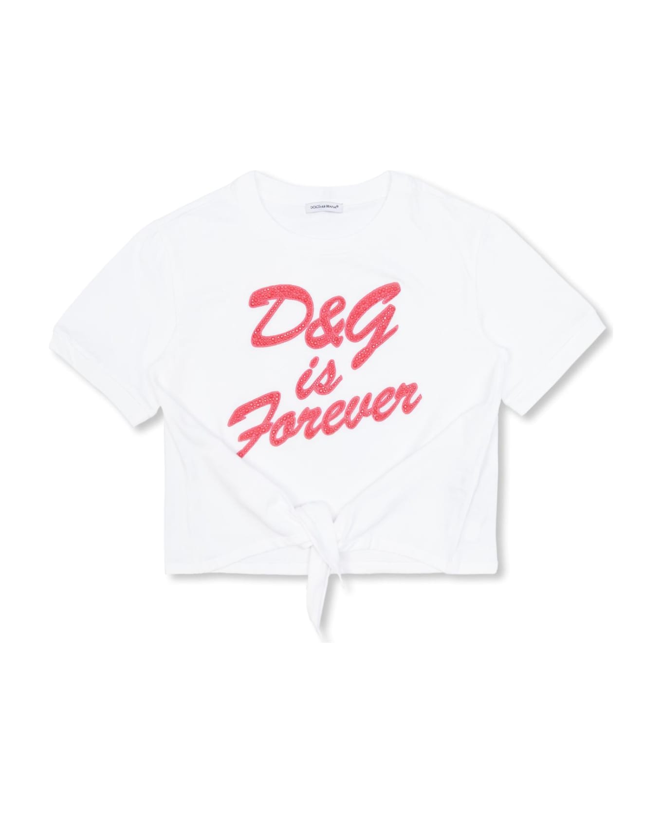 Dolce & Gabbana Kids T-shirt With Logo - Bianco Tシャツ＆ポロシャツ