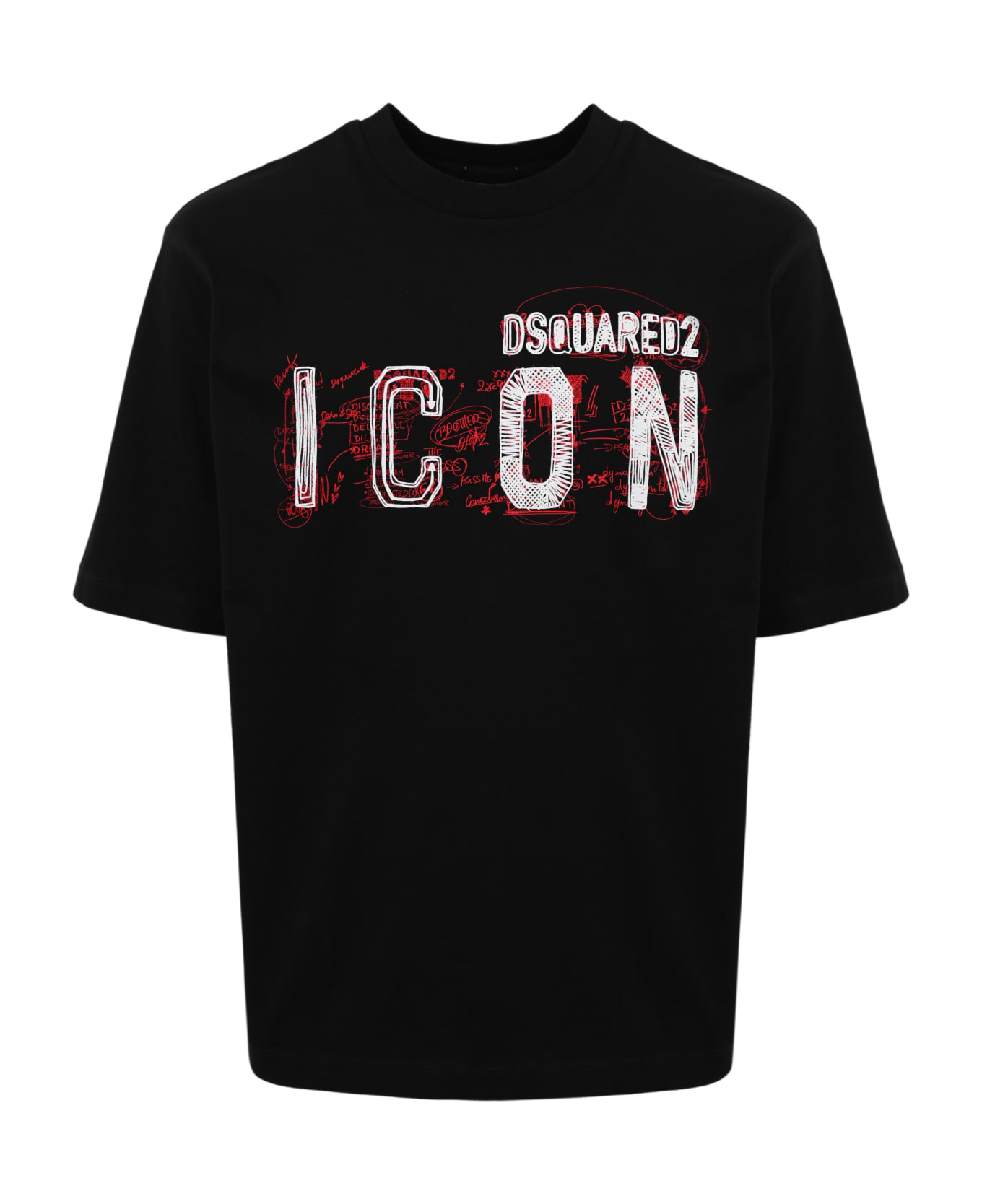 Dsquared2 T-shirt With Icon Print - Black