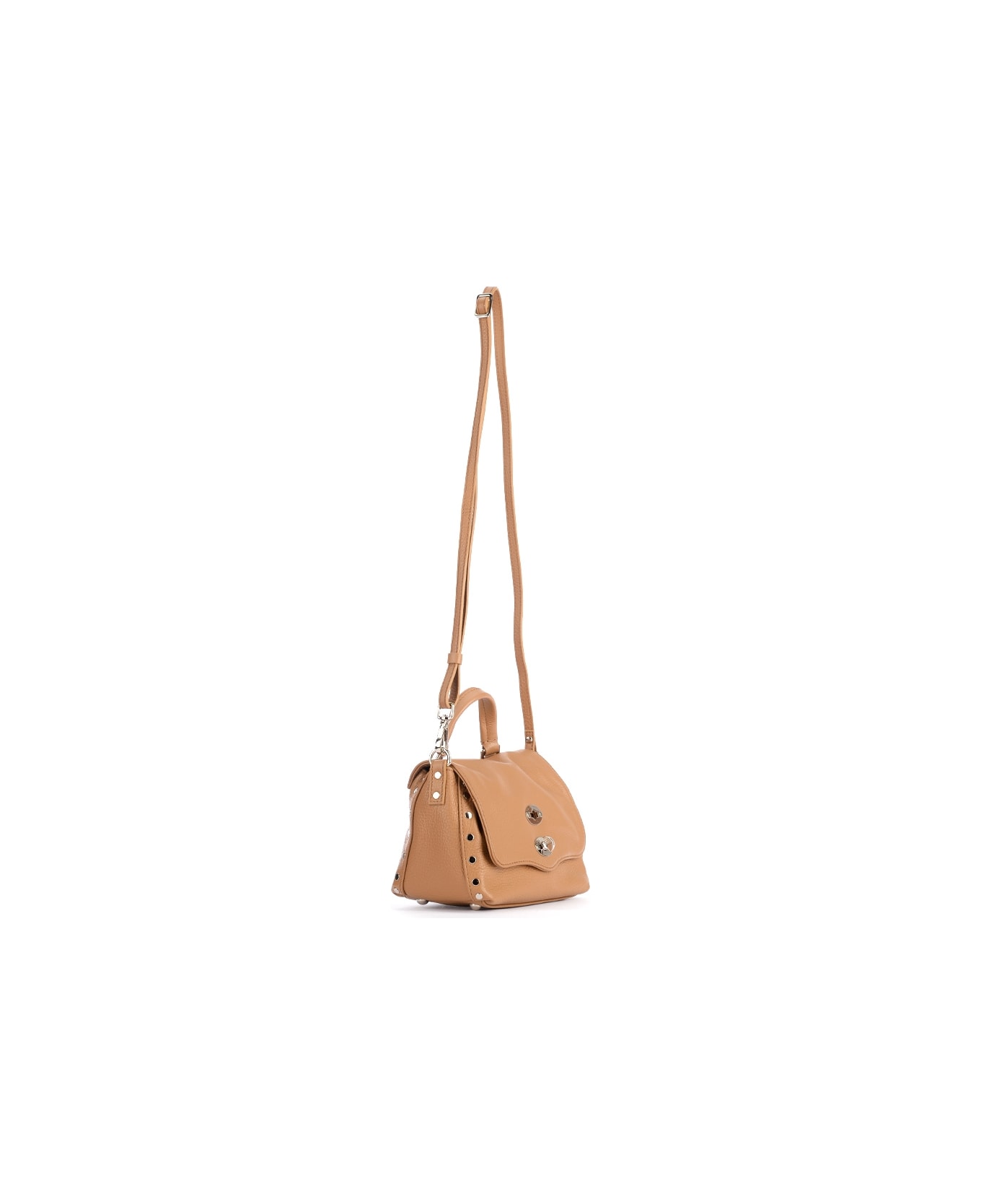 Zanellato Postina Daily Baby Bag In Cappuccino-colored Grained Leather - Cappuccino