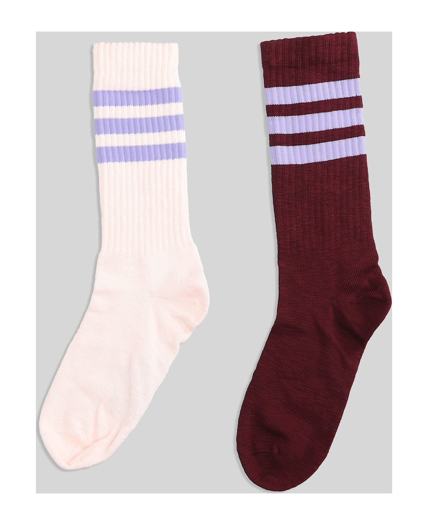 Adidas Originals by Wales Bonner 3s Sock Socks In Bordeaux Cotton - bordeaux