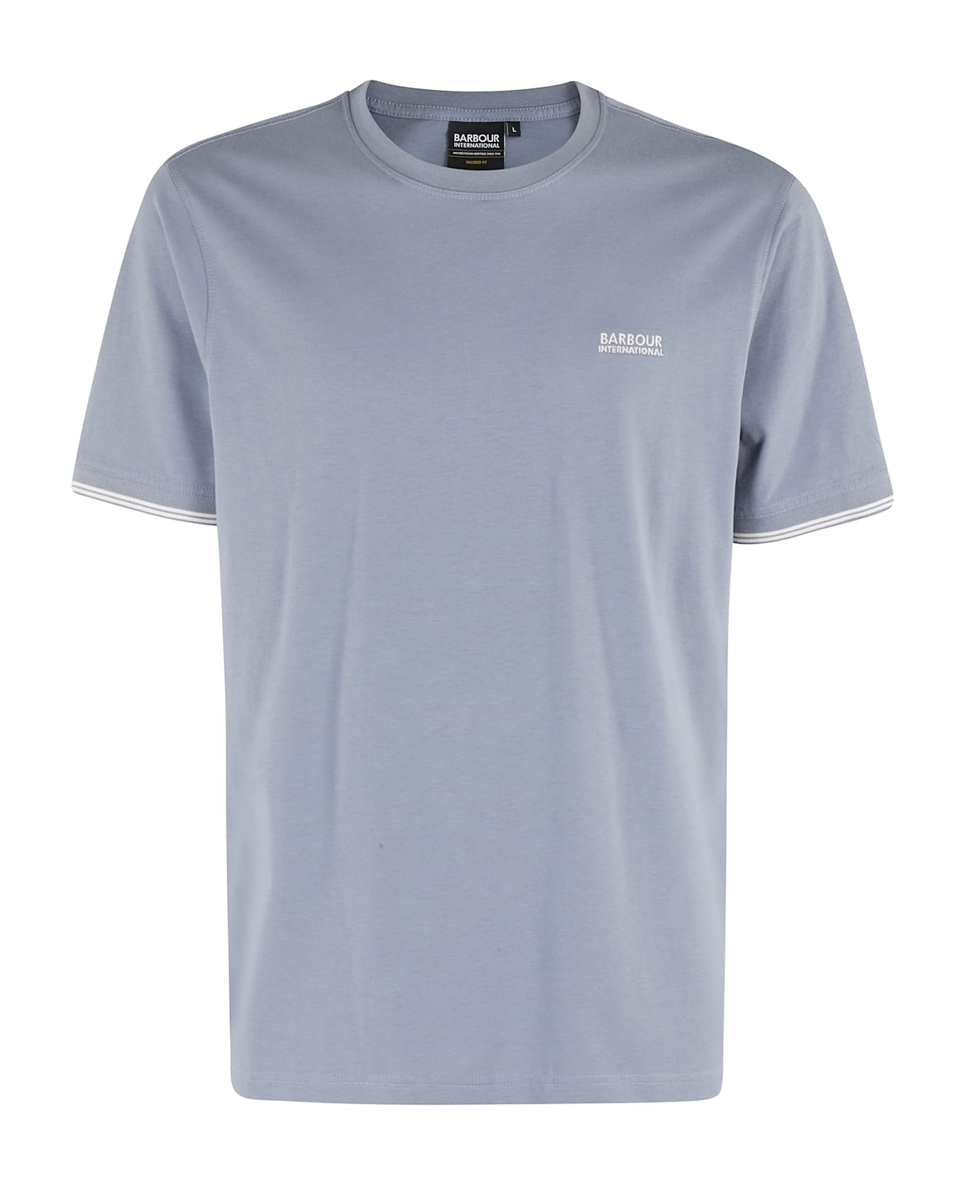 Barbour Philip Tipped Cuff Tee - Washed Blue