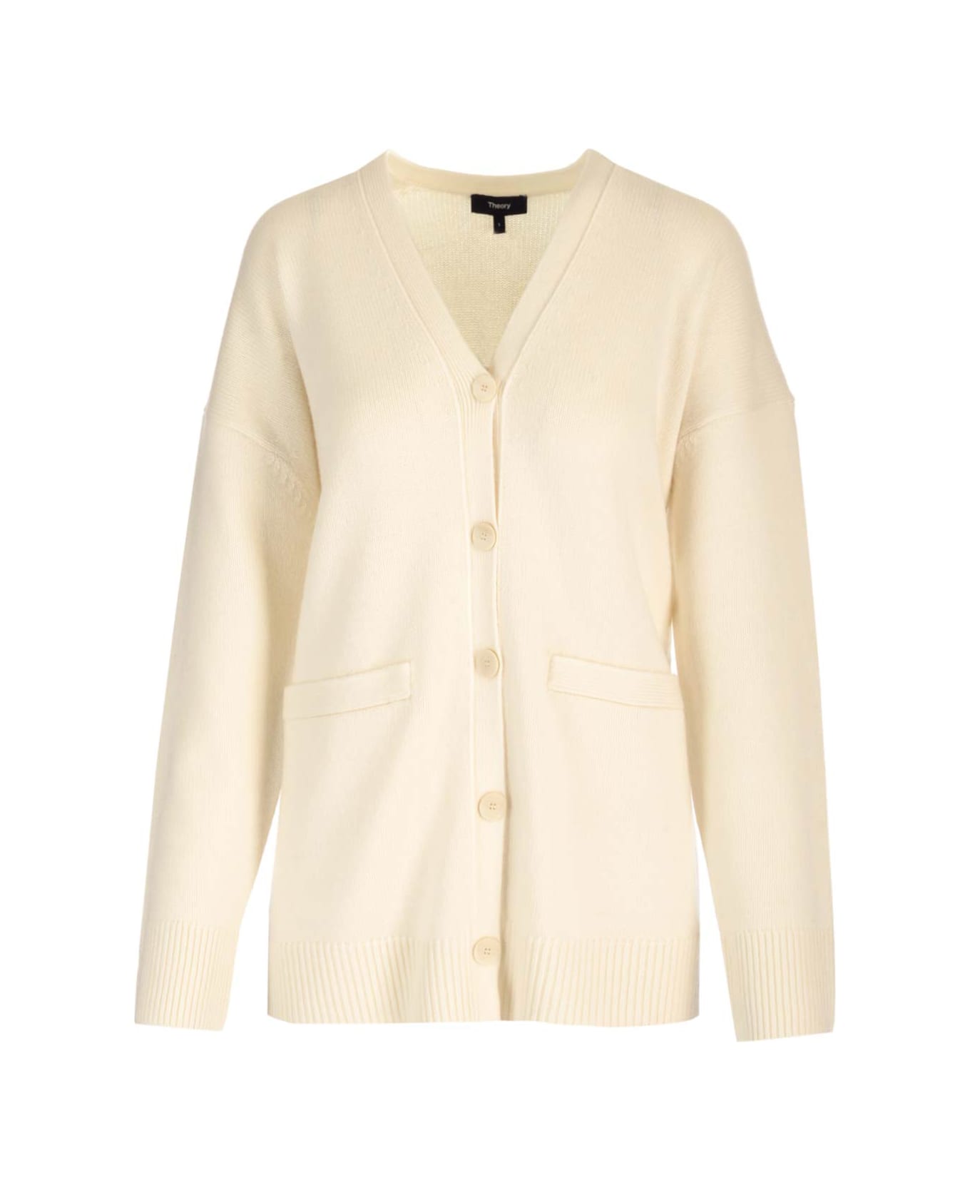 Theory Wool And Cashmere Cardigan - Avorio