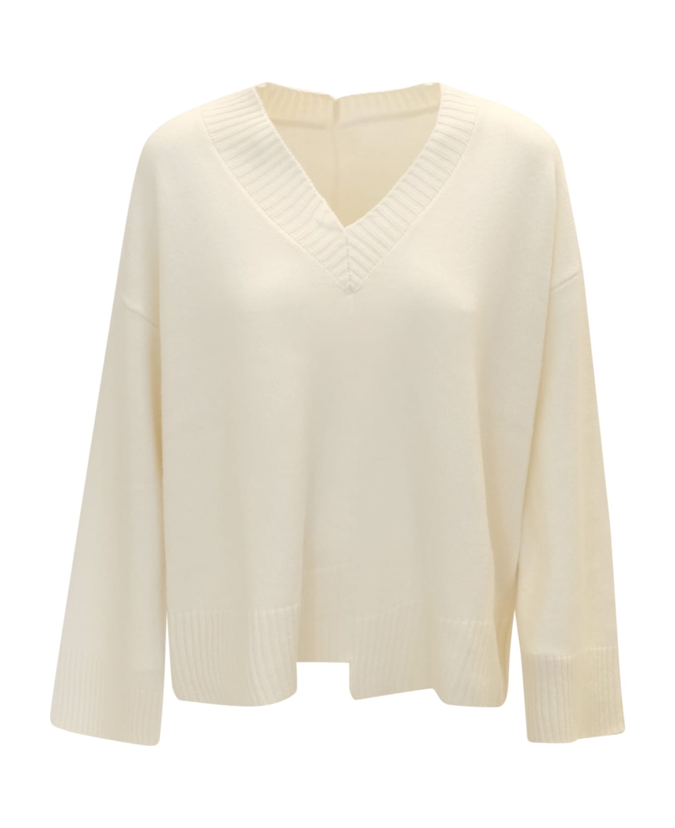 Parosh Led White Sweater - WHITE