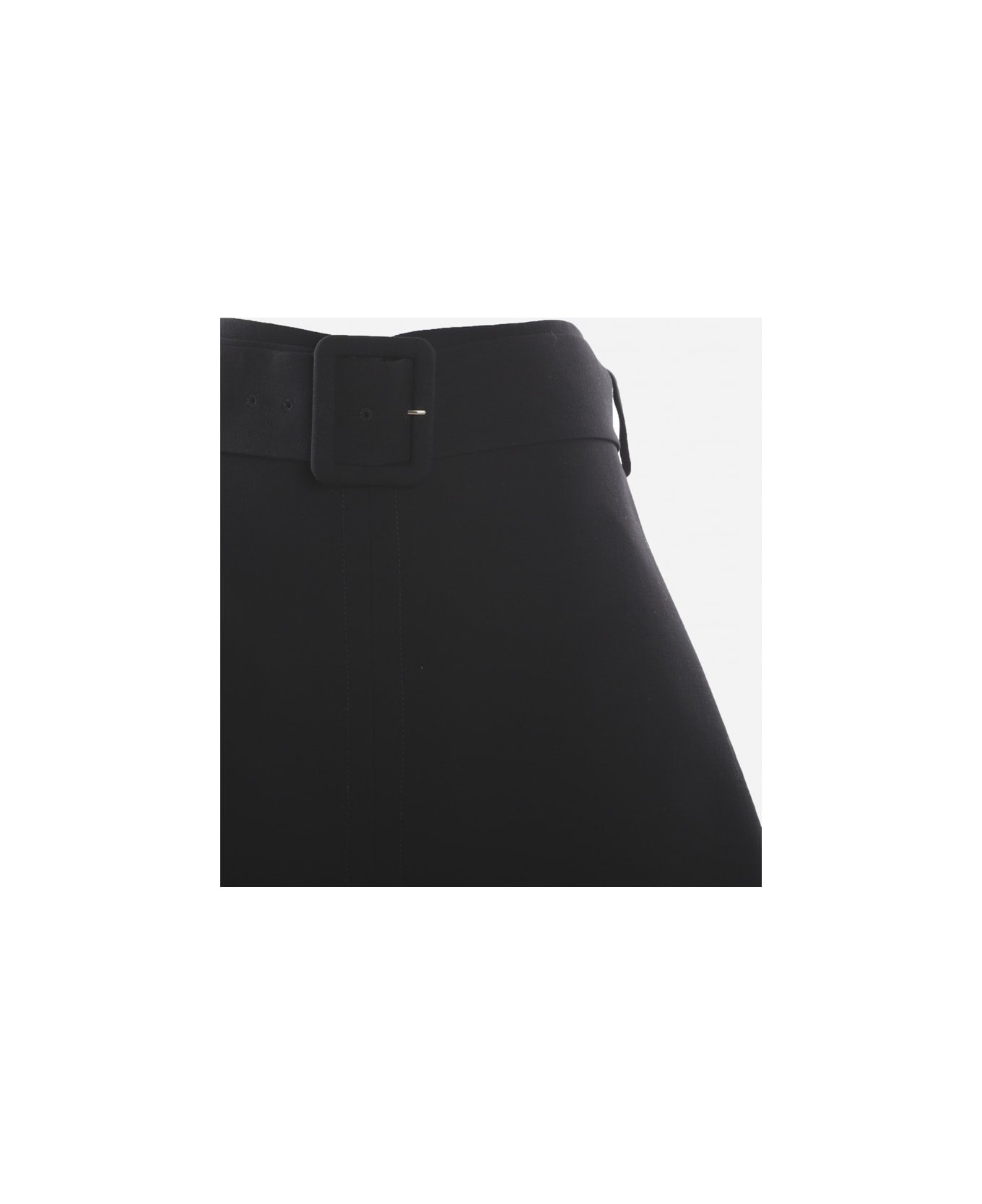 Versace Mini Skirt In Virgin Wool - Black