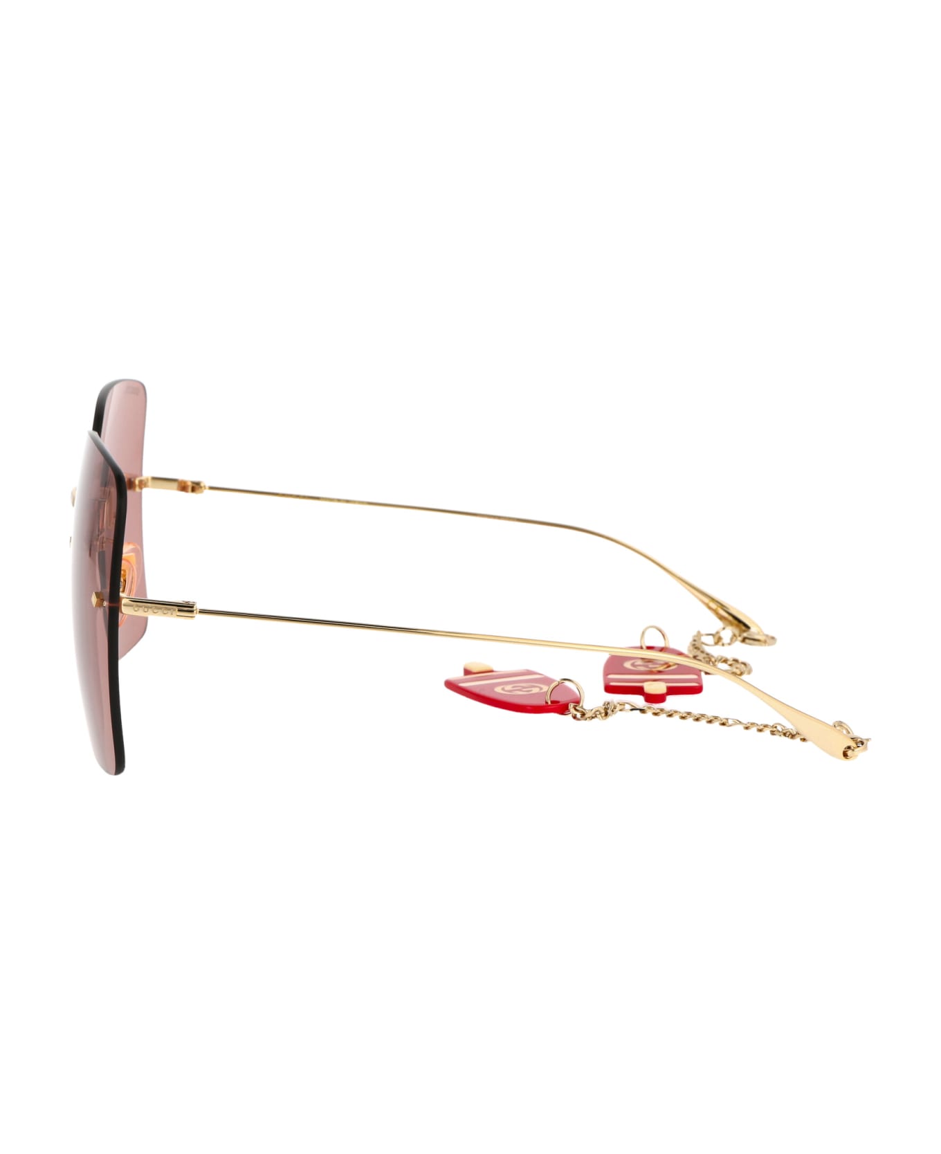 Gucci Eyewear Gg1147s Sunglasses - 005 GOLD GOLD RED