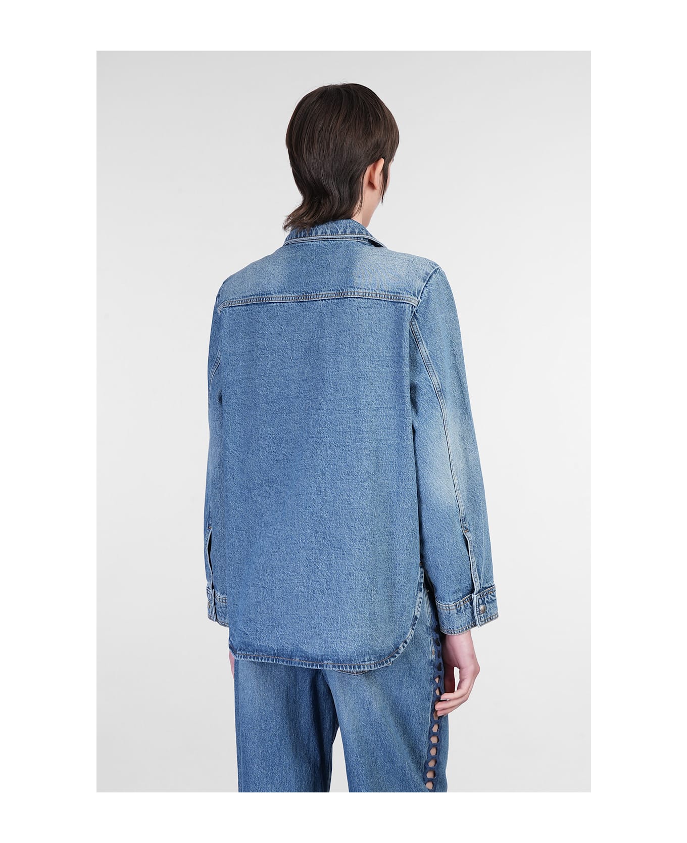IRO Lydie Denim Jackets In Blue Cotton - blue