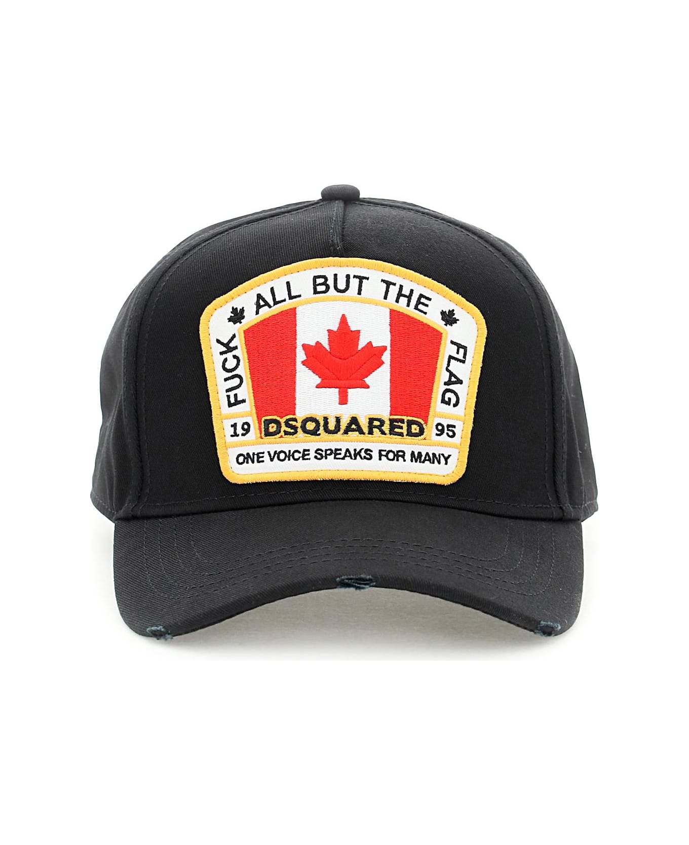 Dsquared2 Baseball Cap With Logo Patch - Black 帽子