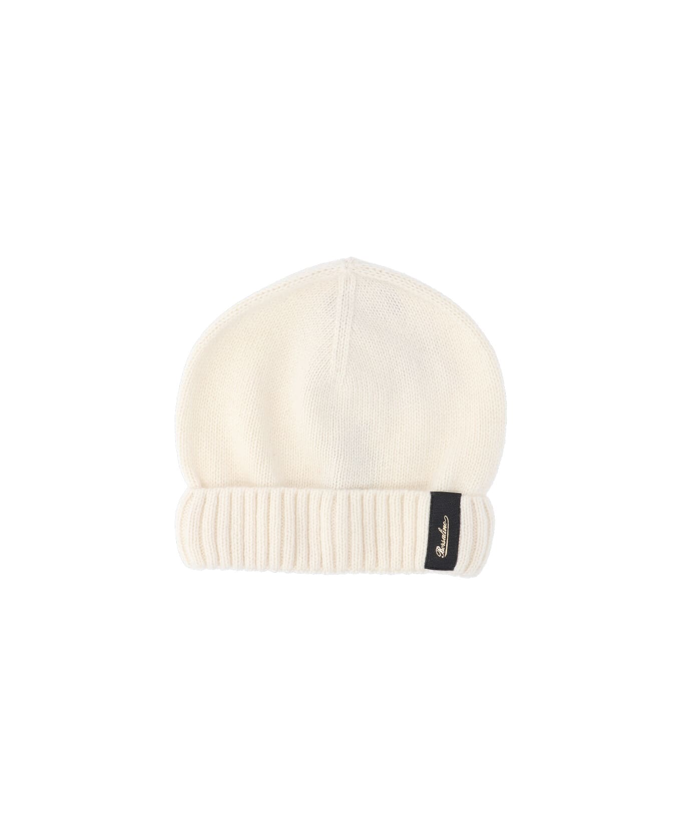 Borsalino Logo Beanie - Cream