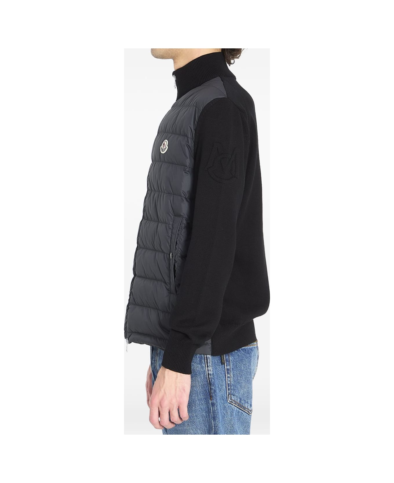Moncler Padded Cardigan - Black